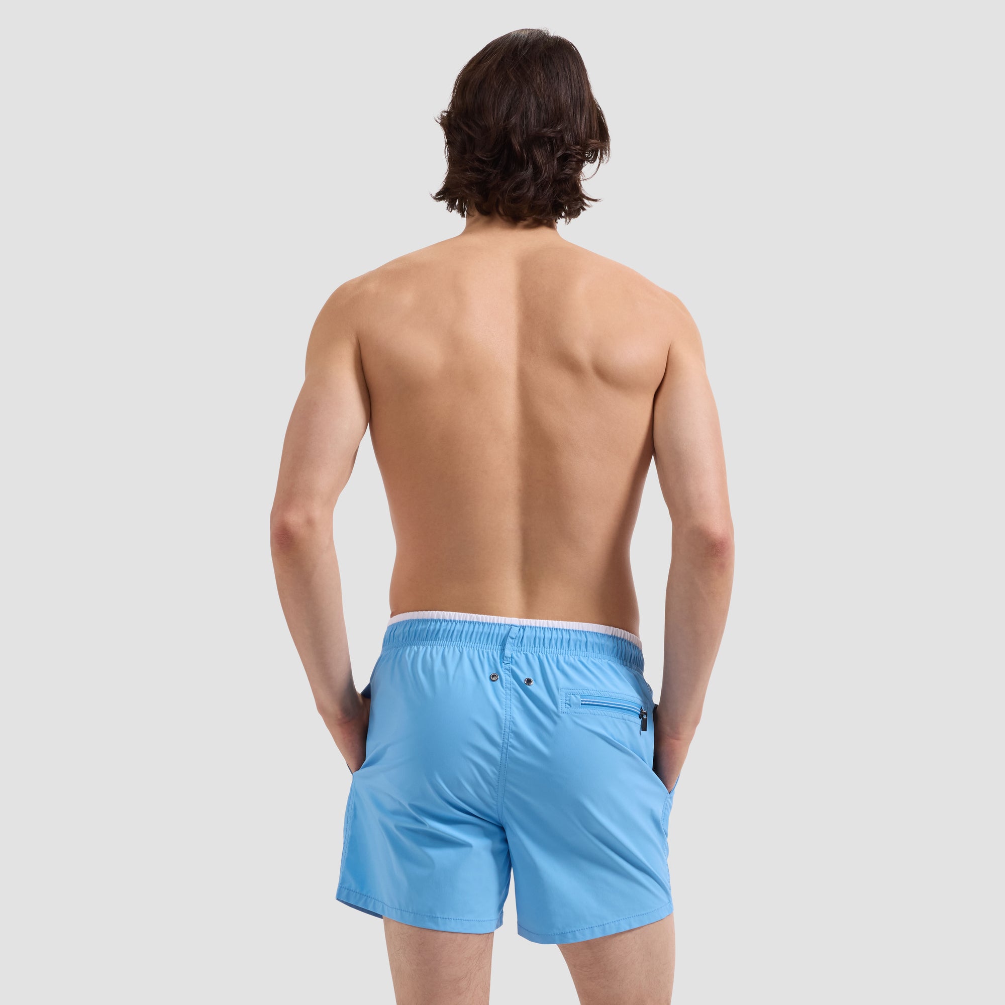 Quinn Mid-Length Solid Swim Trunks