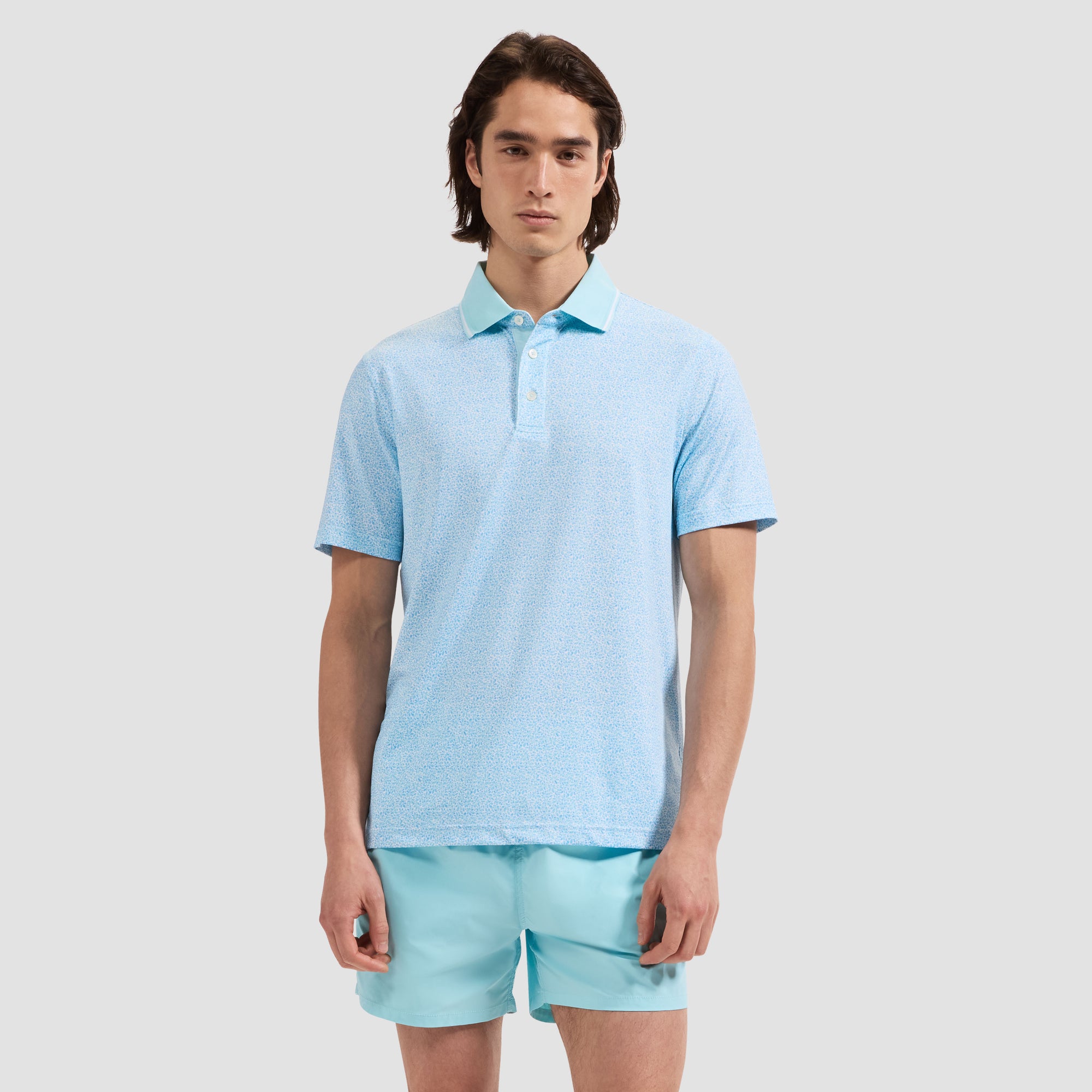 Quinn Mid-Length Solid Swim Trunks