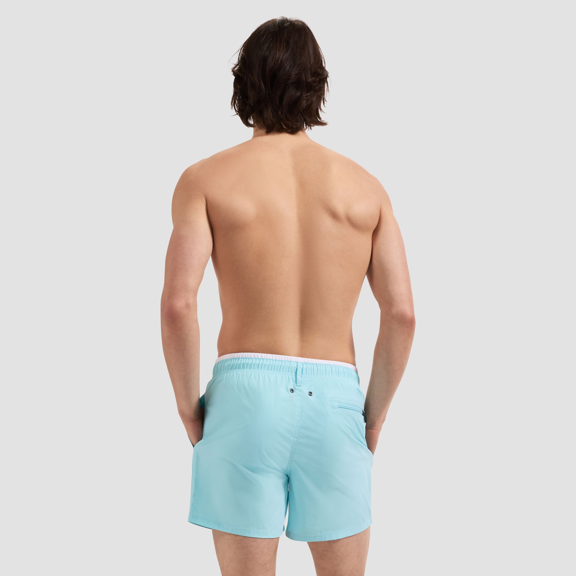 Quinn Mid-Length Solid Swim Trunks