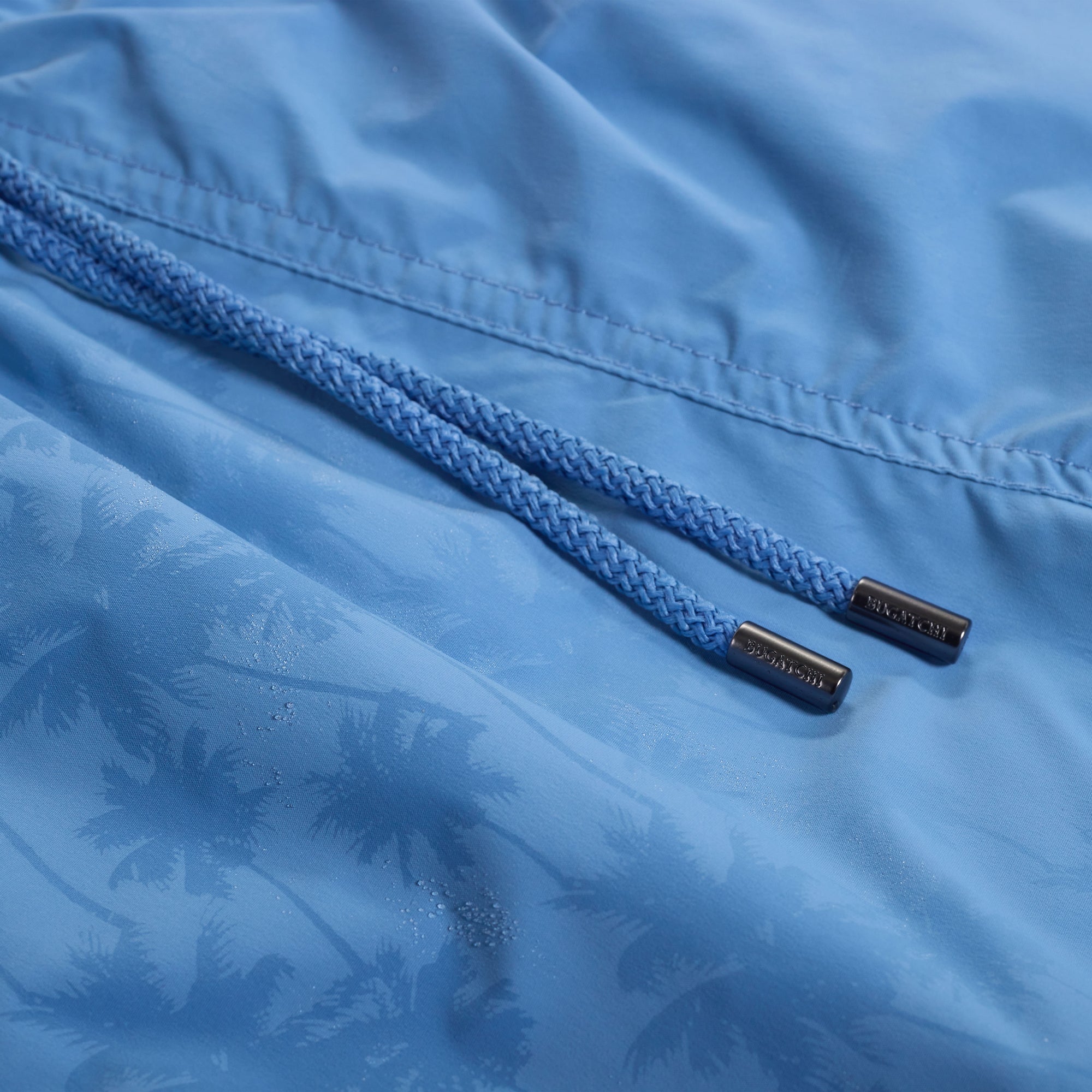 Zane Shorter-Length Water Reactive Palm Tree Swim Trunks