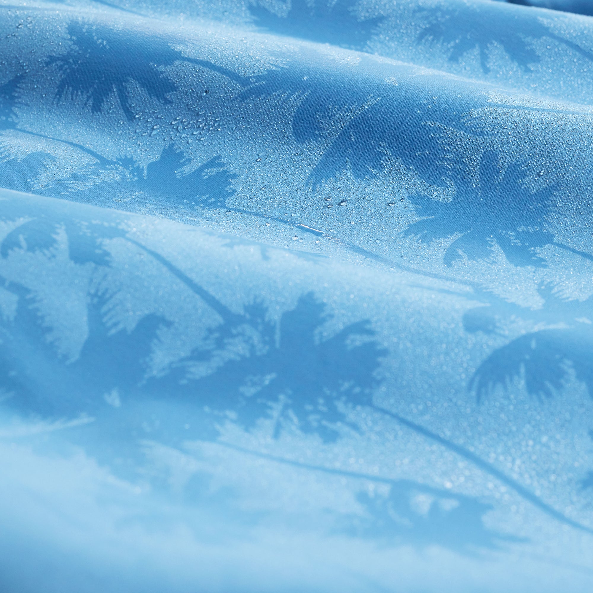 Zane Shorter-Length Water Reactive Palm Tree Swim Trunks