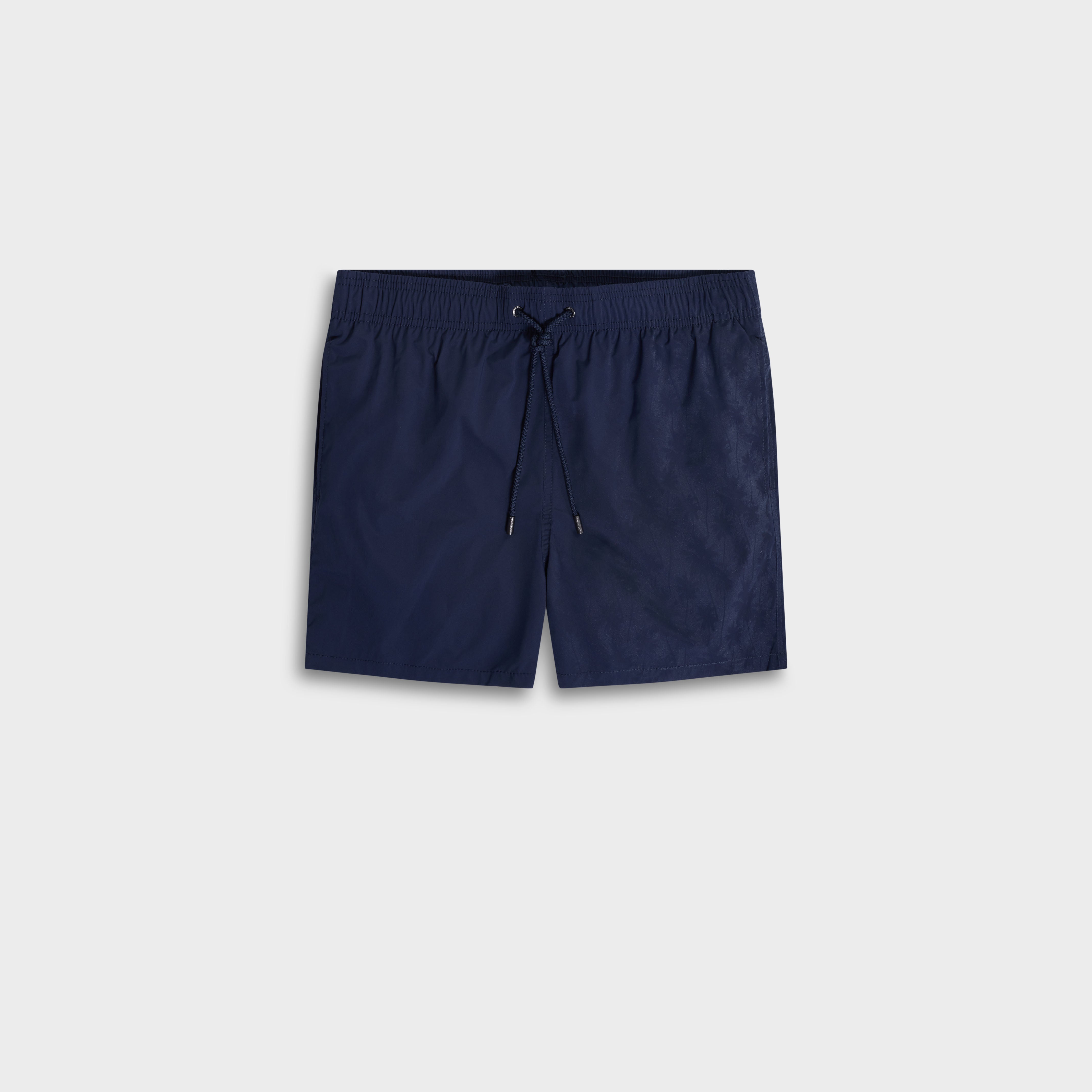 Zane Shorter-Length Water Reactive Palm Tree Swim Trunks – BUGATCHI