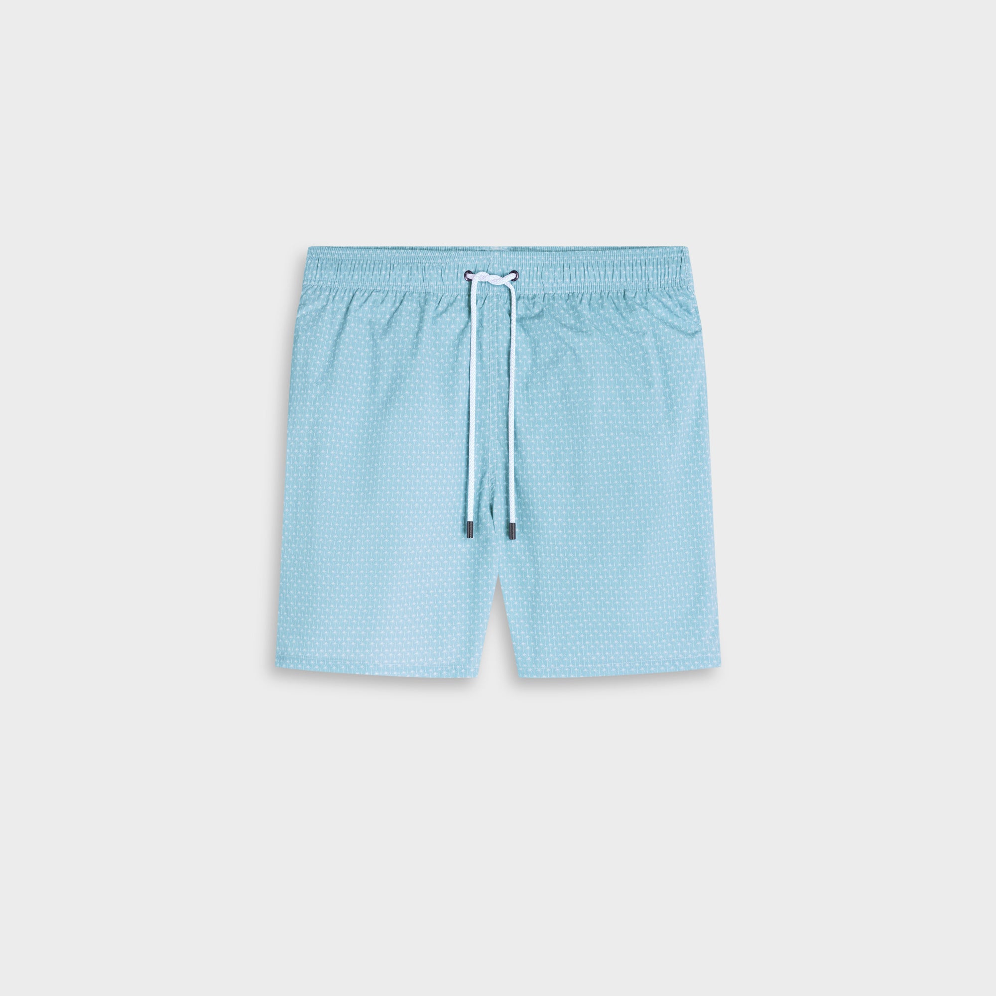 Kai Mid-Length Palm Tree Swim Trunks