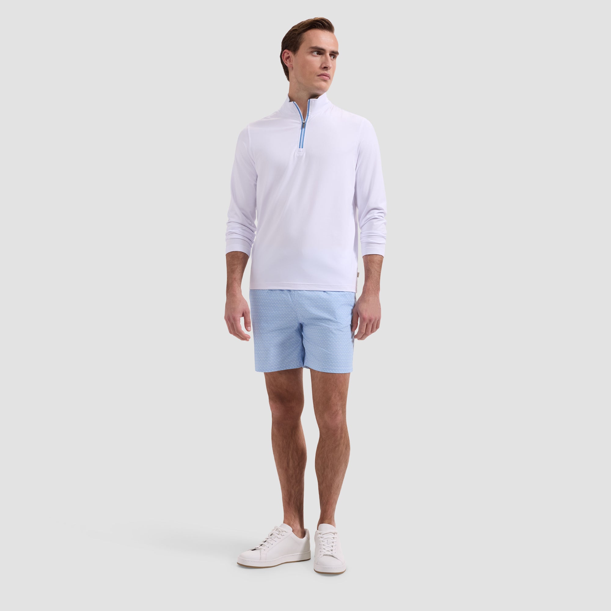 Kai Mid-Length Palm Tree Swim Trunks
