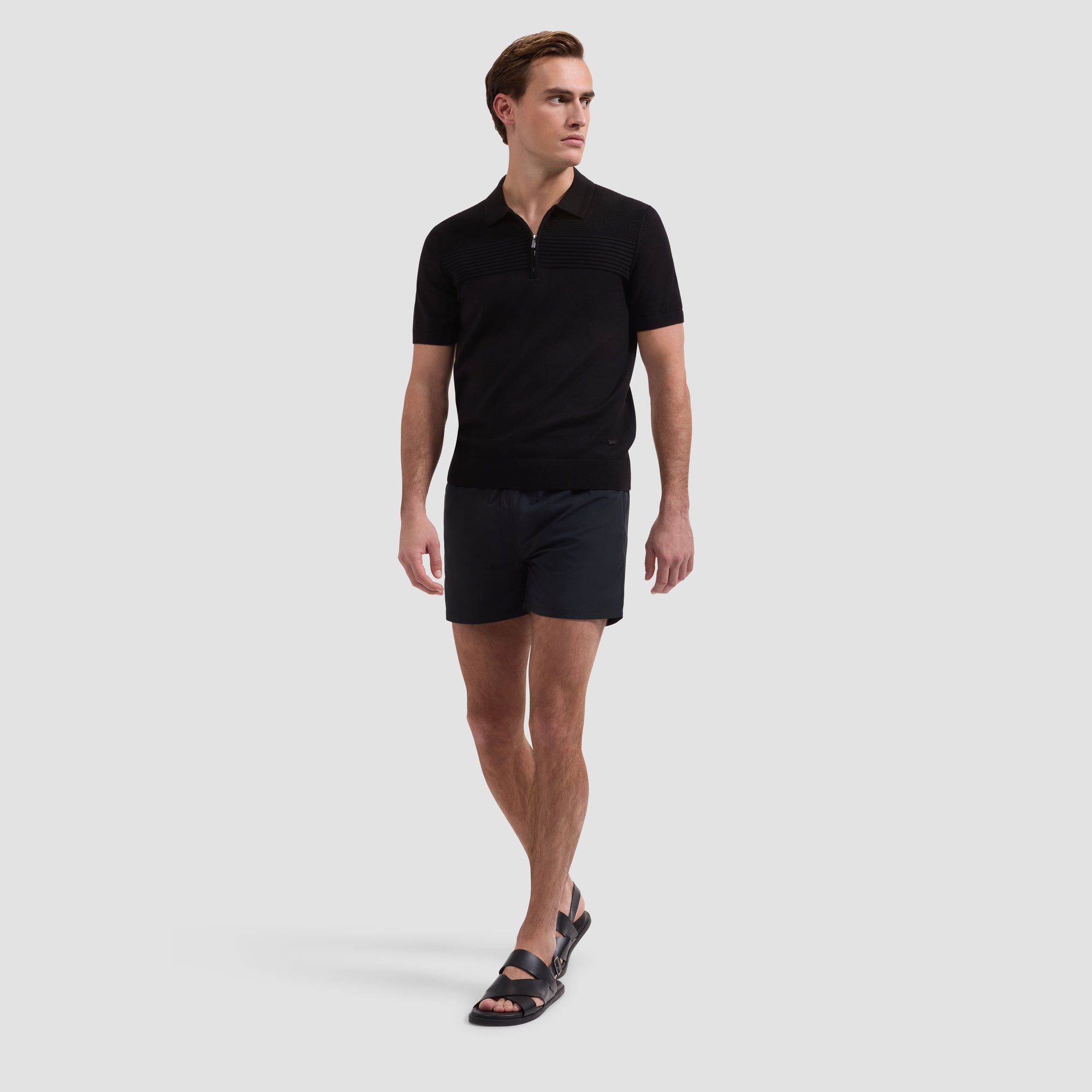 Cruz Shorter-Length Solid Swim Trunks