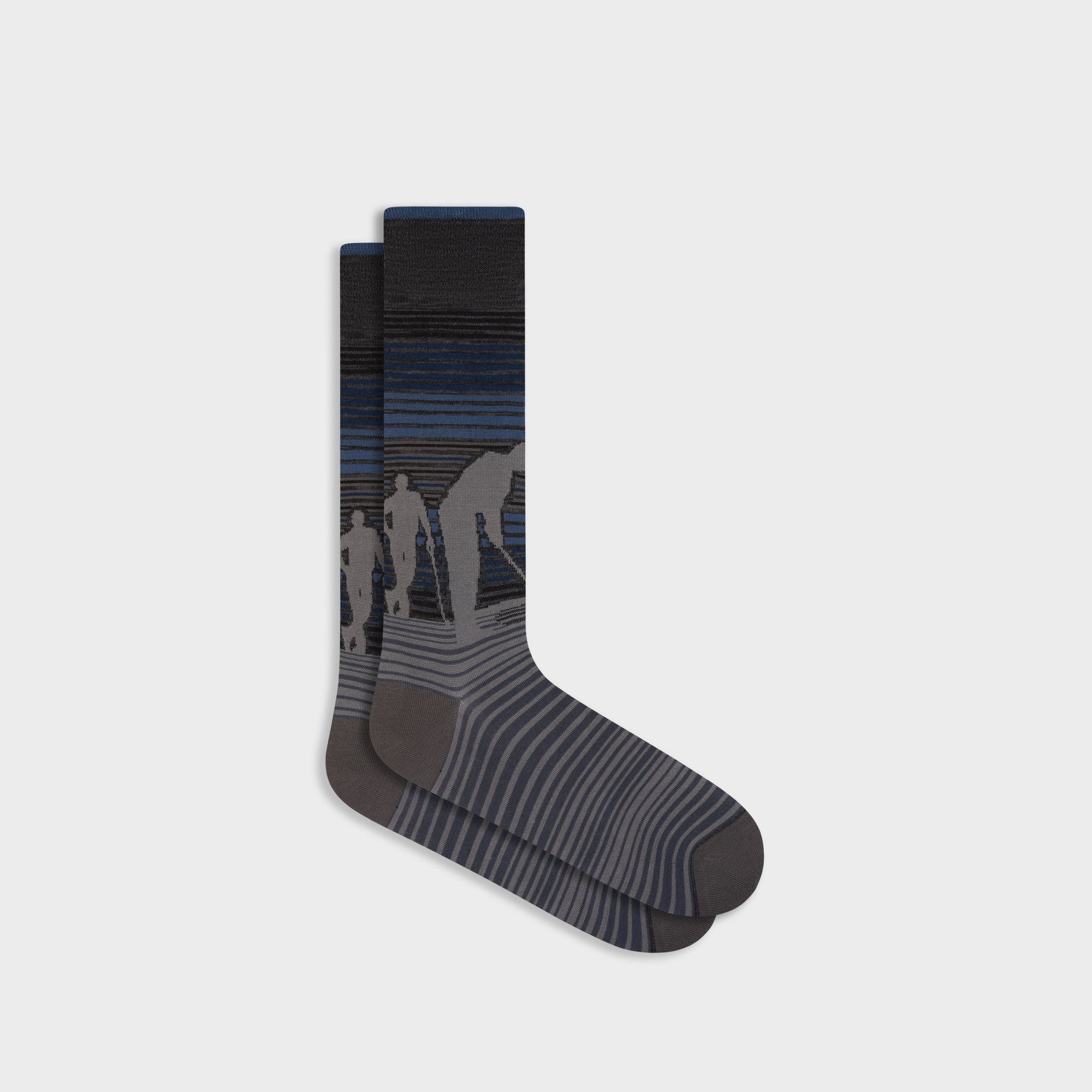 Golfer Motif Mid-Calf Socks