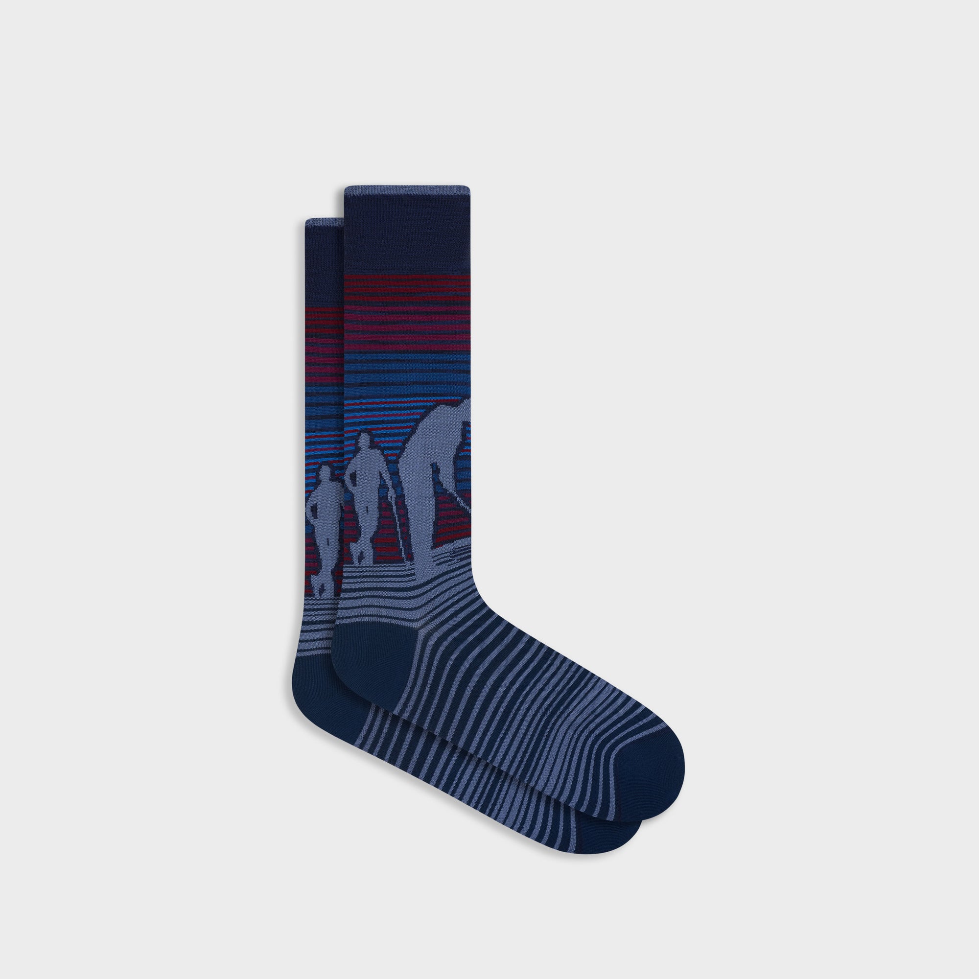 Golfer Motif Mid-Calf Socks
