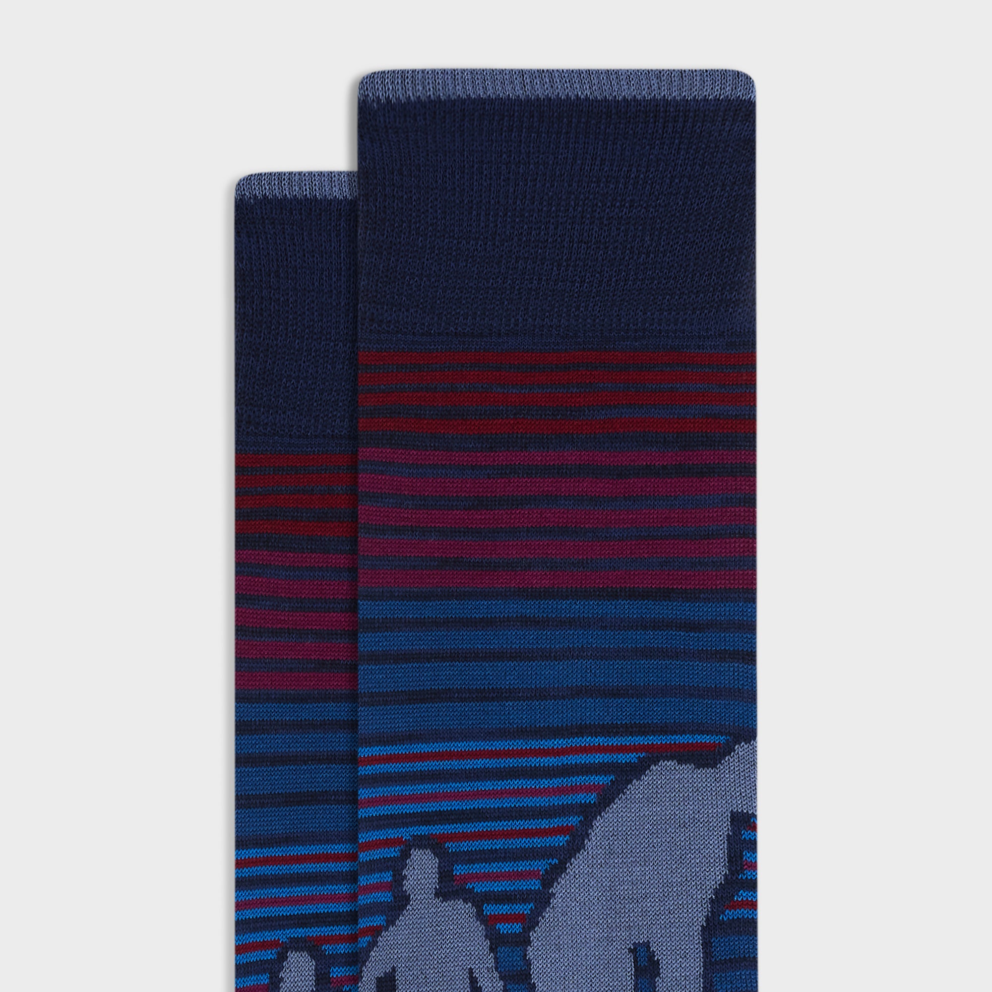 Golfer Motif Mid-Calf Socks