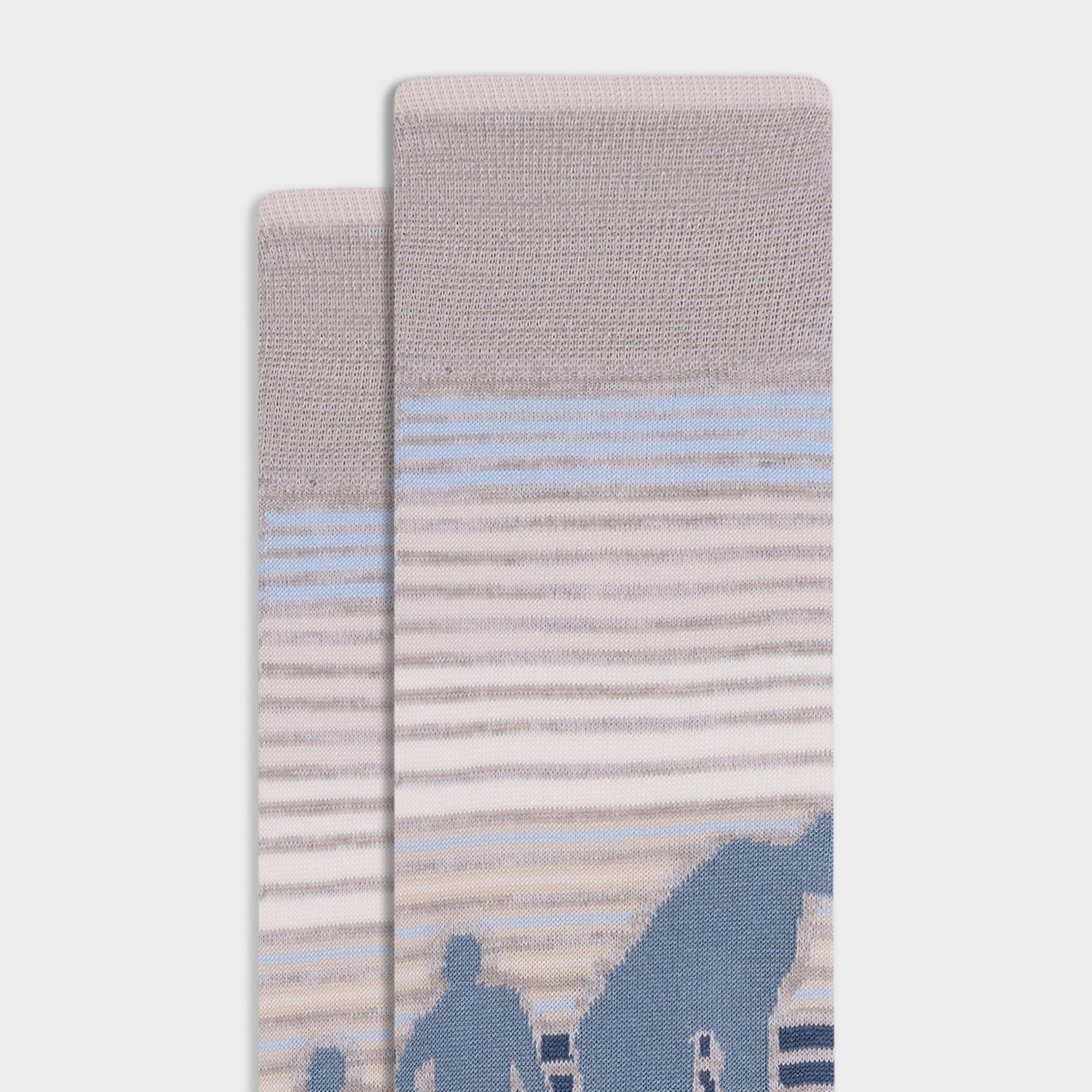Golfer Motif Mid-Calf Socks
