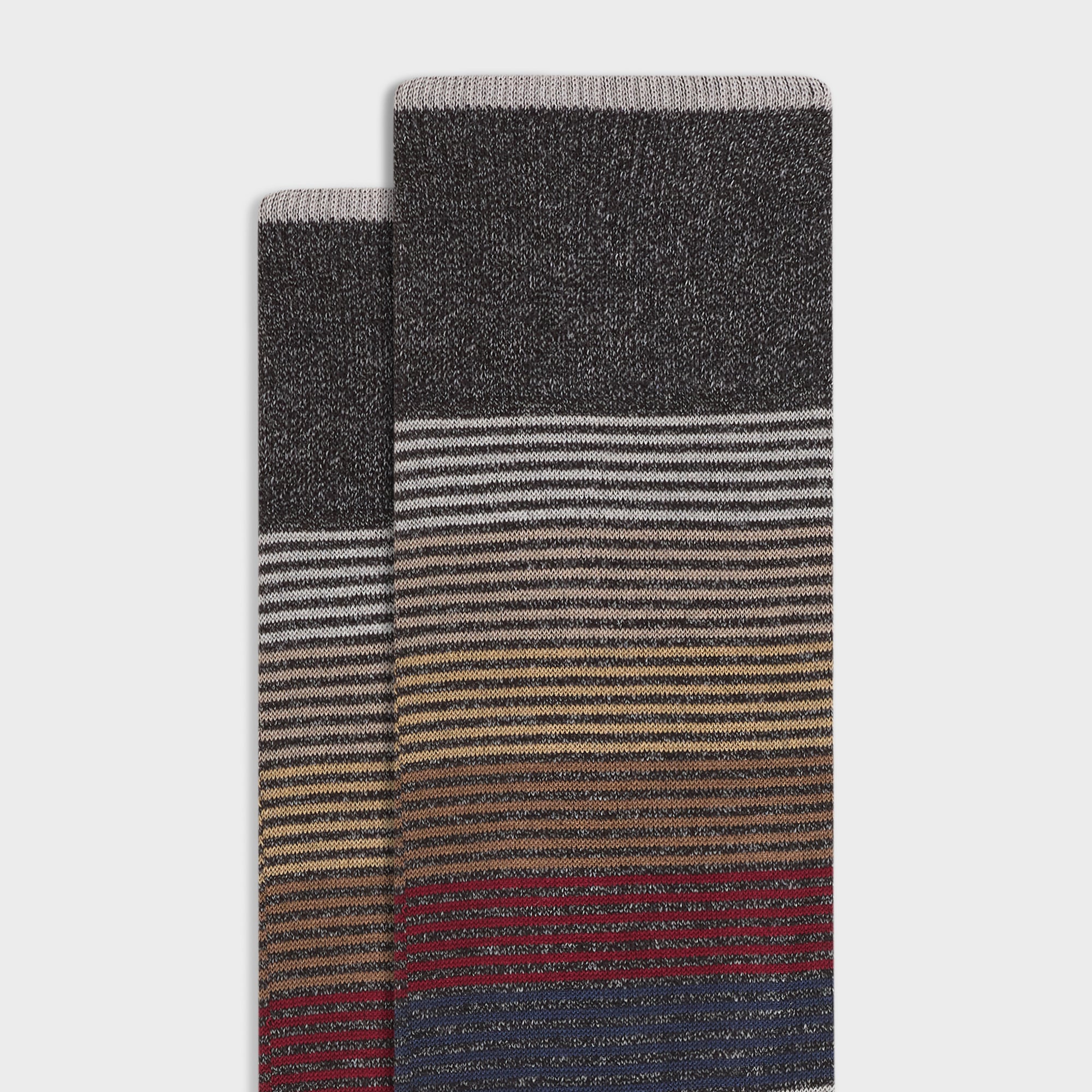 Block Stripe Mid-Calf Socks