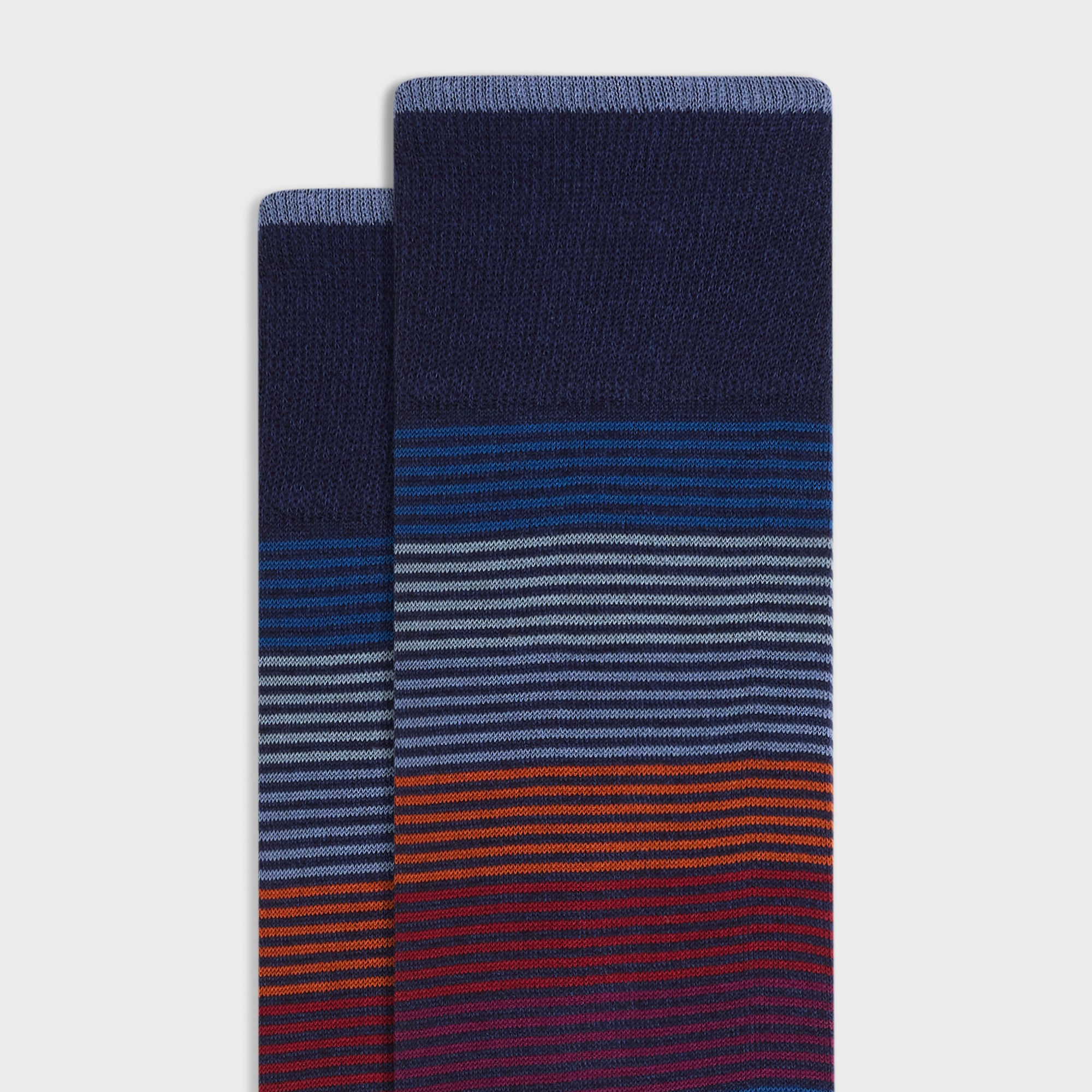 Block Stripe Mid-Calf Socks
