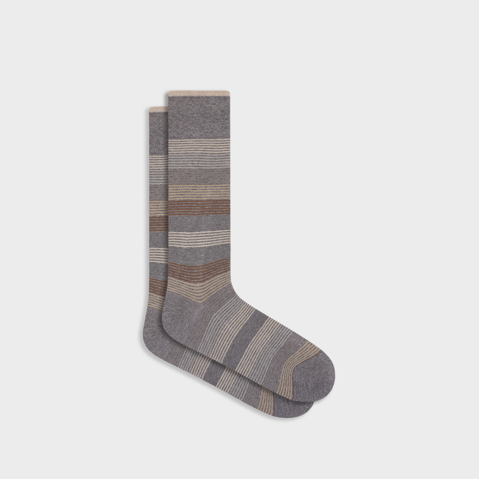 Block Stripe Mid-Calf Socks
