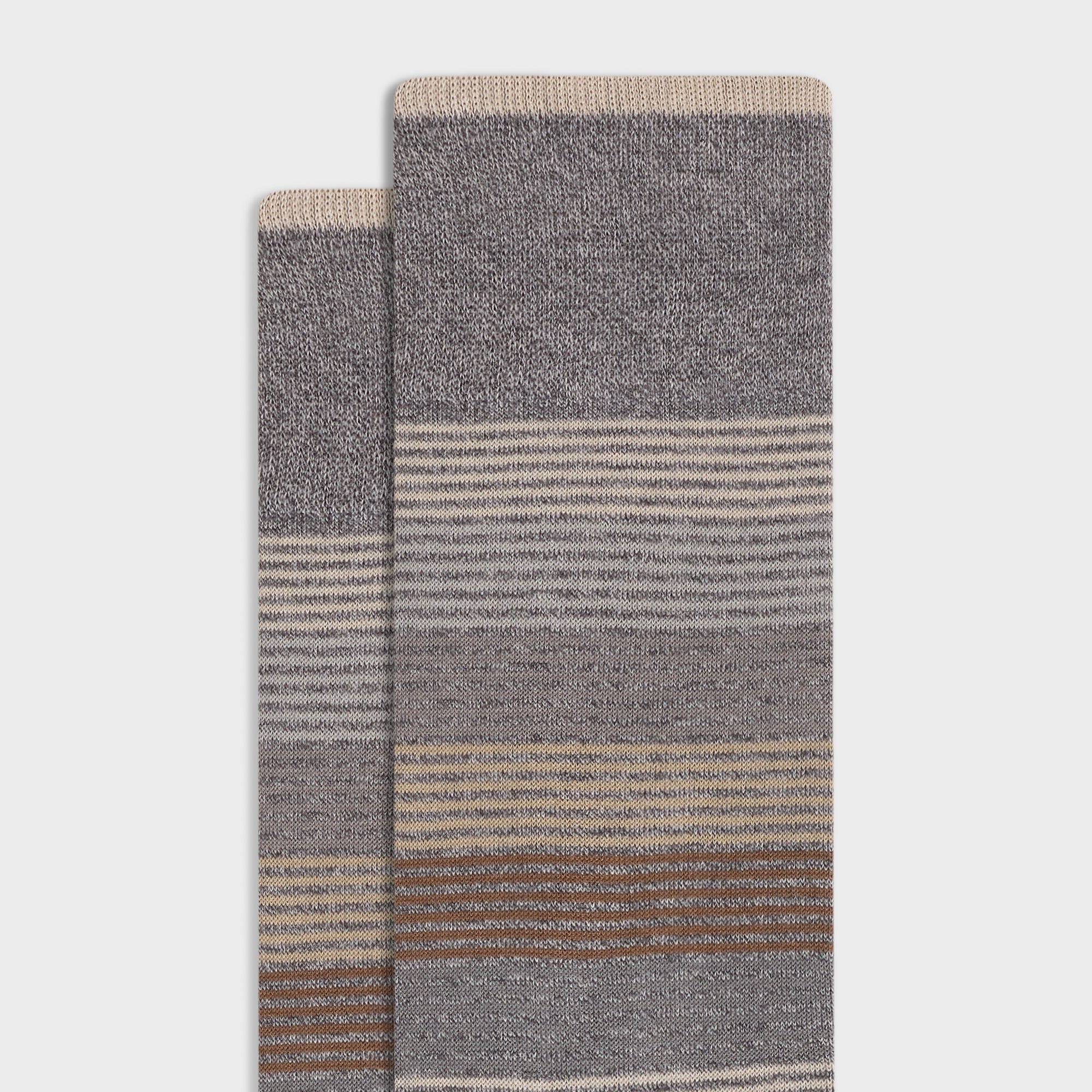 Block Stripe Mid-Calf Socks