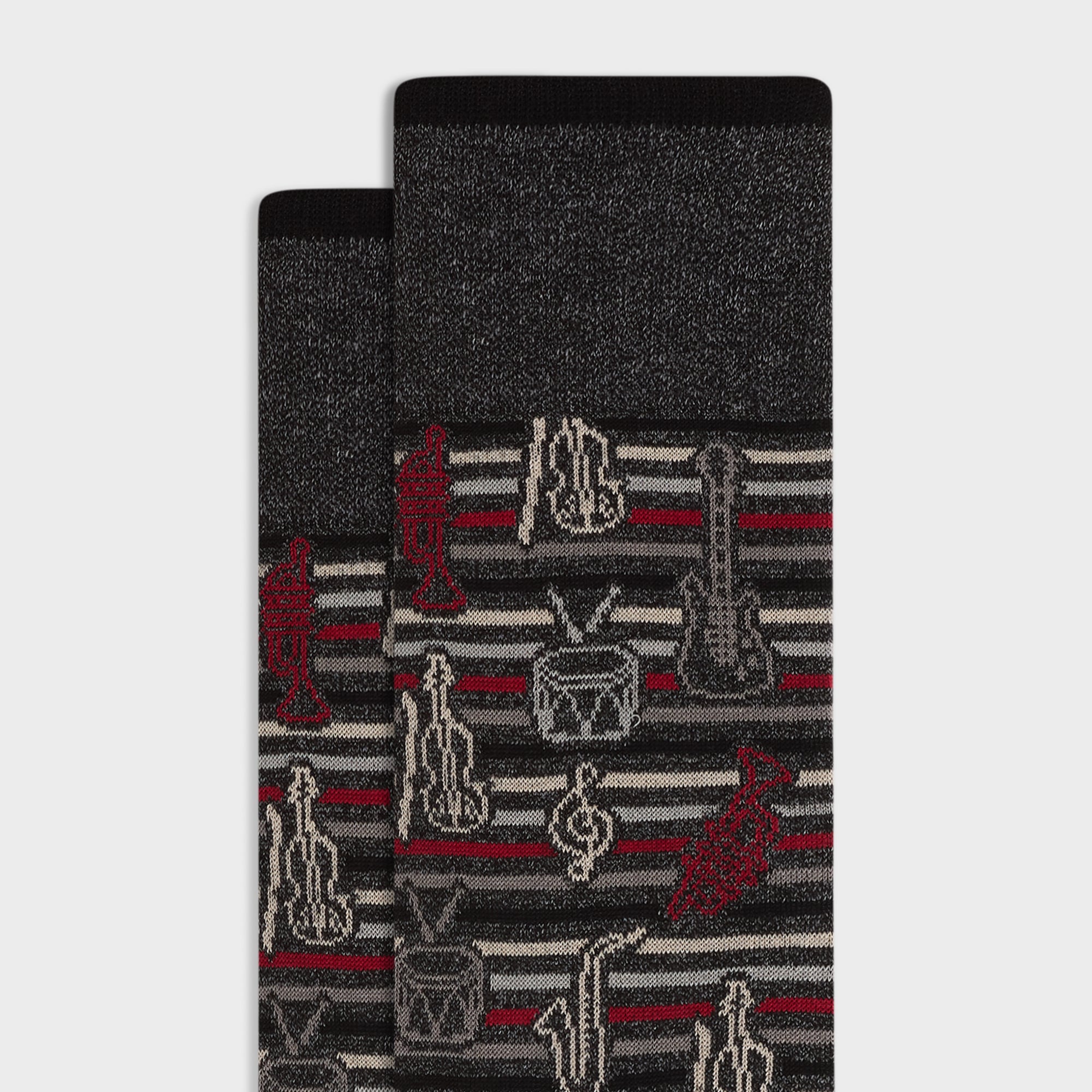Music Motif Mid-Calf Socks