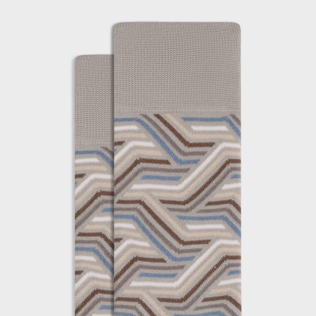 Angular Stripe Mid-Calf Socks
