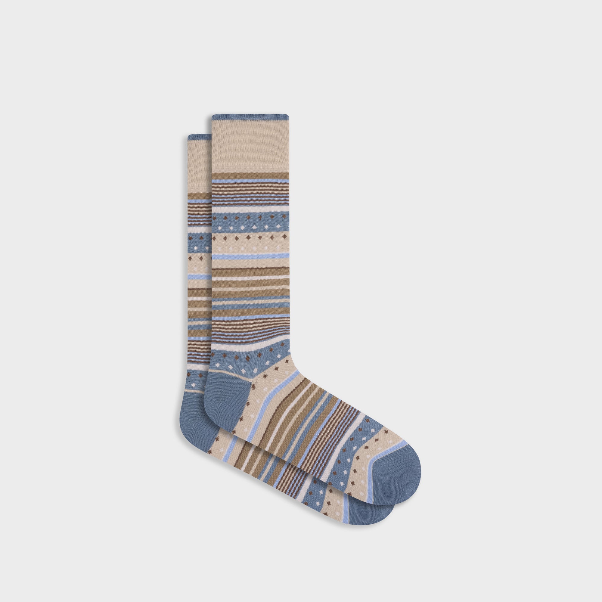 Diamond Stripe Mid-Calf Socks