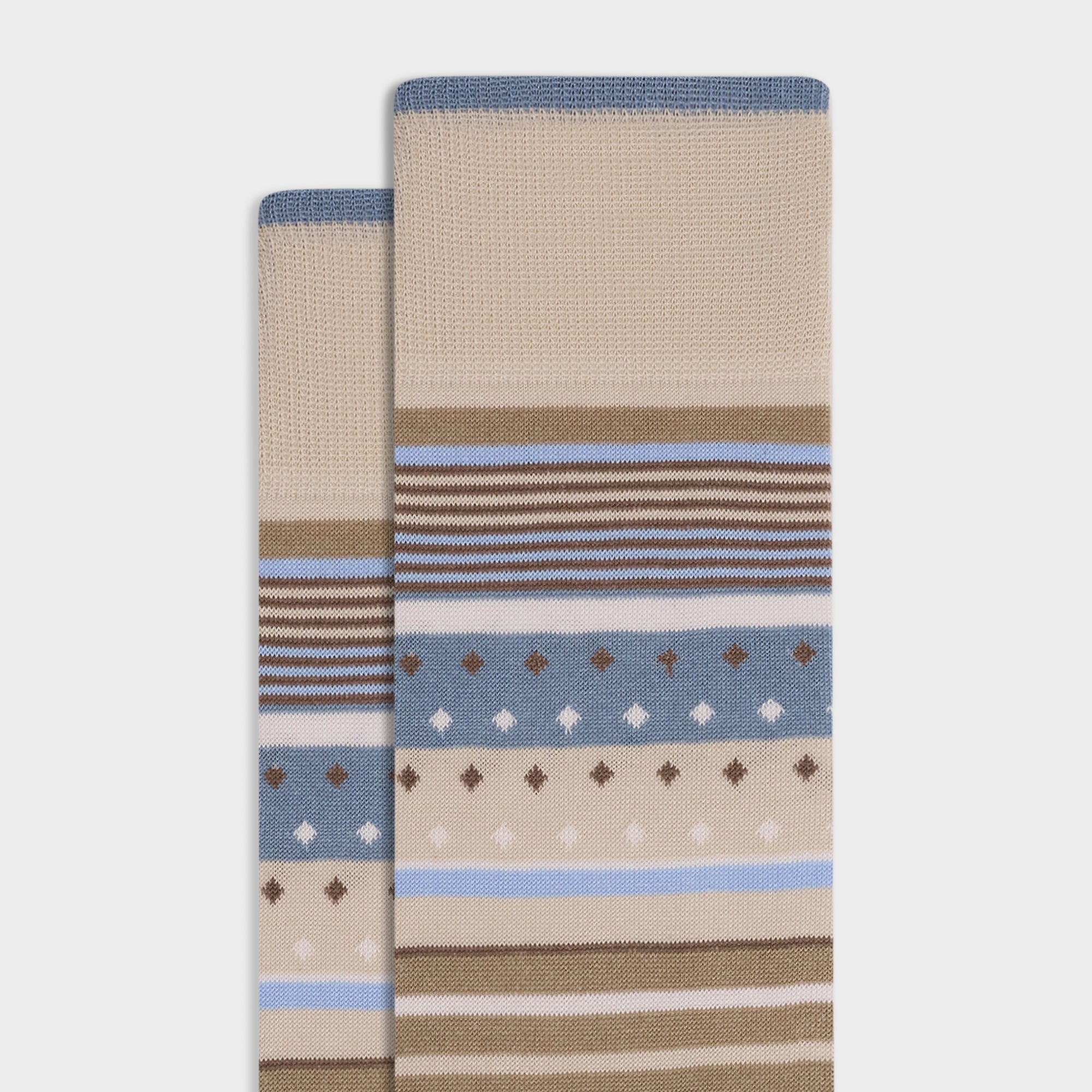 Diamond Stripe Mid-Calf Socks
