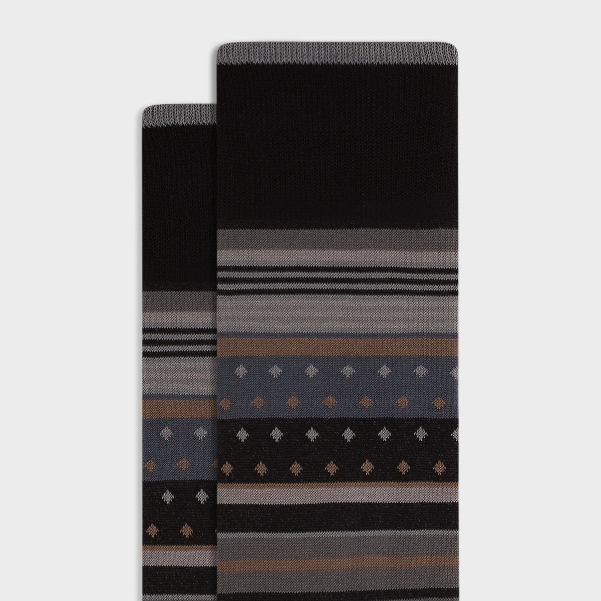Diamond Stripe Mid-Calf Socks