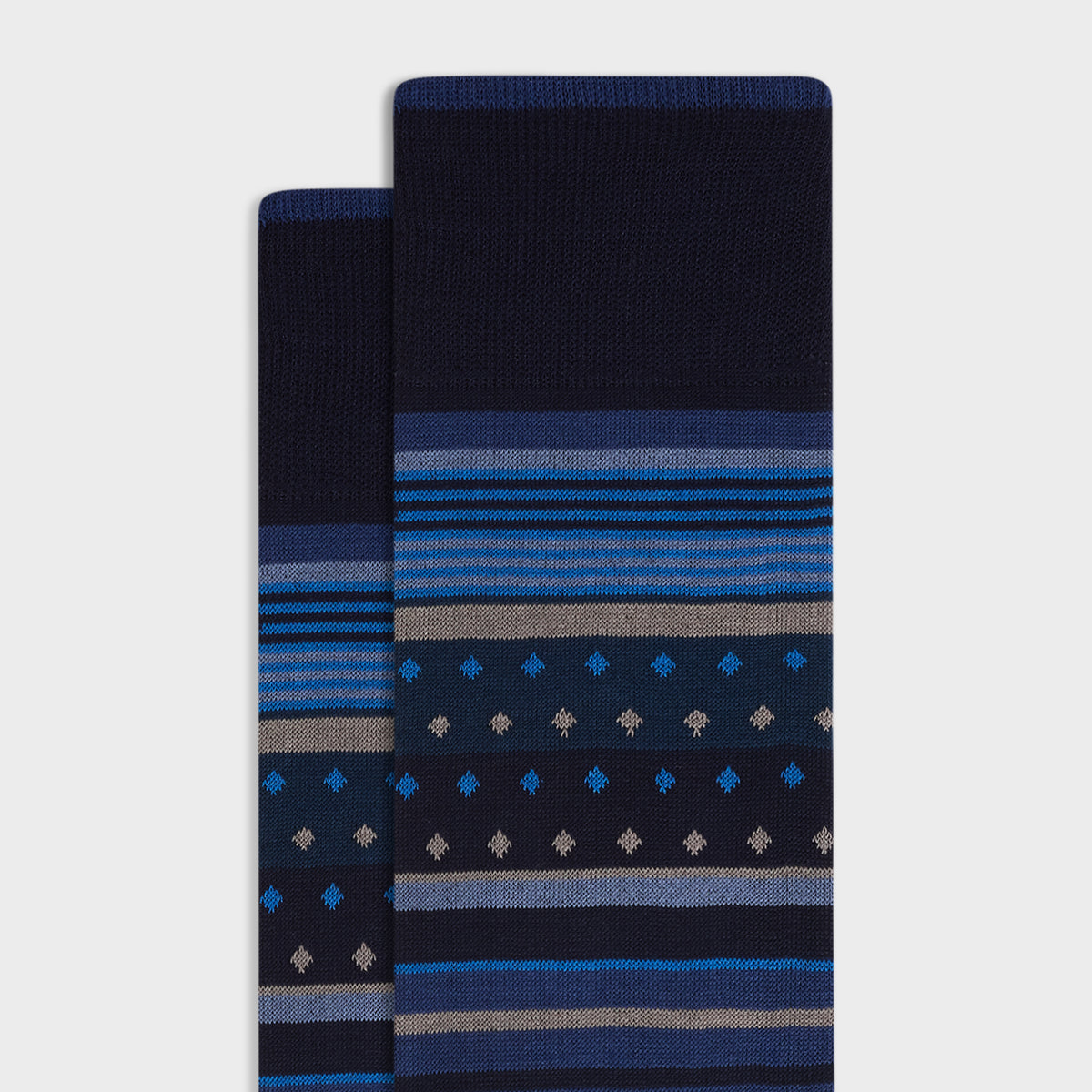 Diamond Stripe Mid-Calf Socks