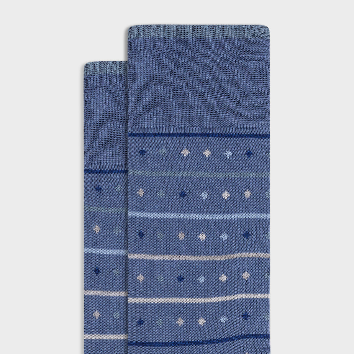 Diamond Stripe Mid-Calf Socks
