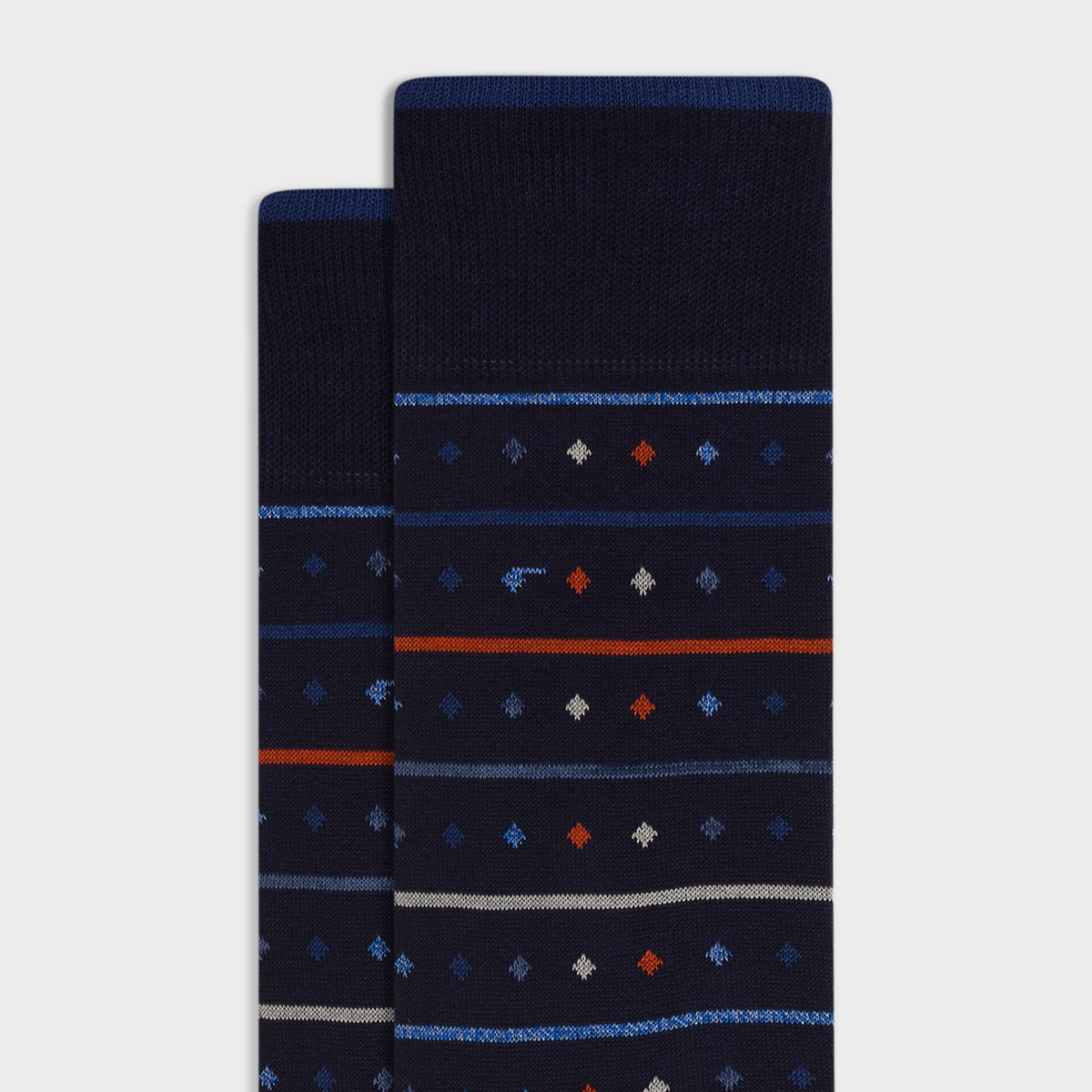 Diamond Stripe Mid-Calf Socks