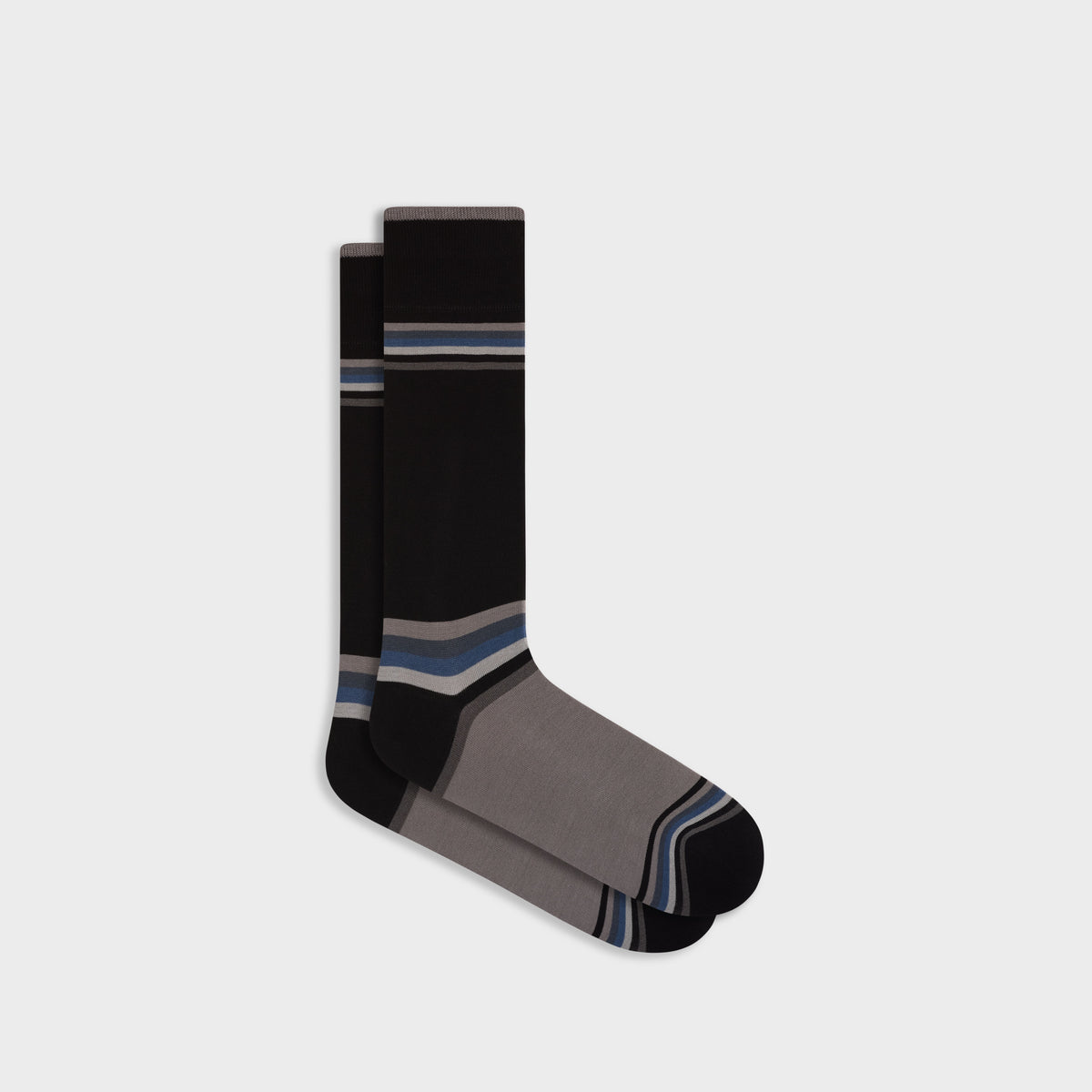 Color-Block Stripe Mid-Calf Socks