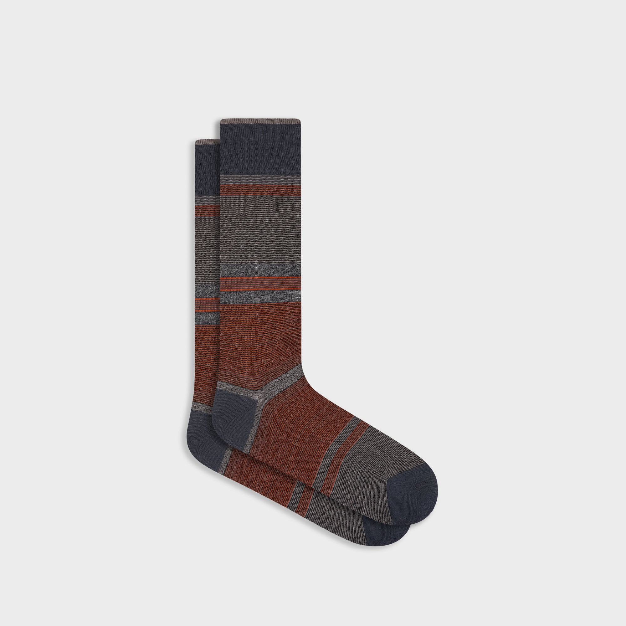 Block Stripe Mid-Calf Socks
