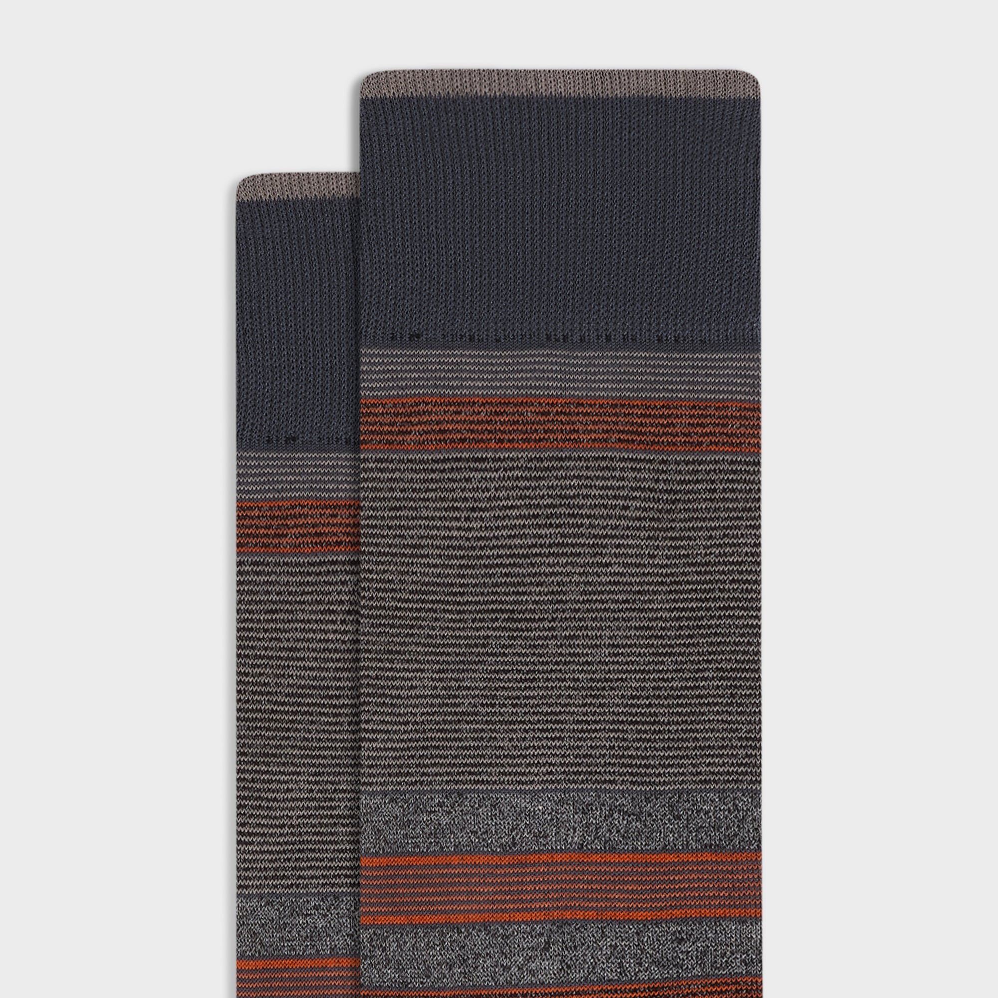 Block Stripe Mid-Calf Socks