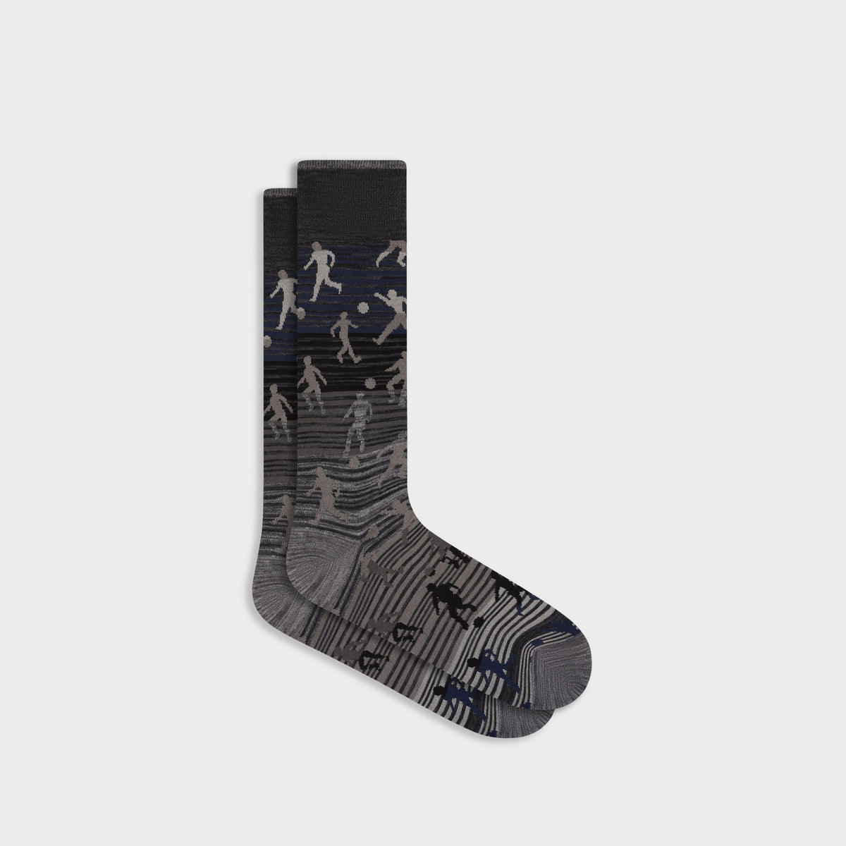 Soccer Motif Stripe Mid-Calf Socks