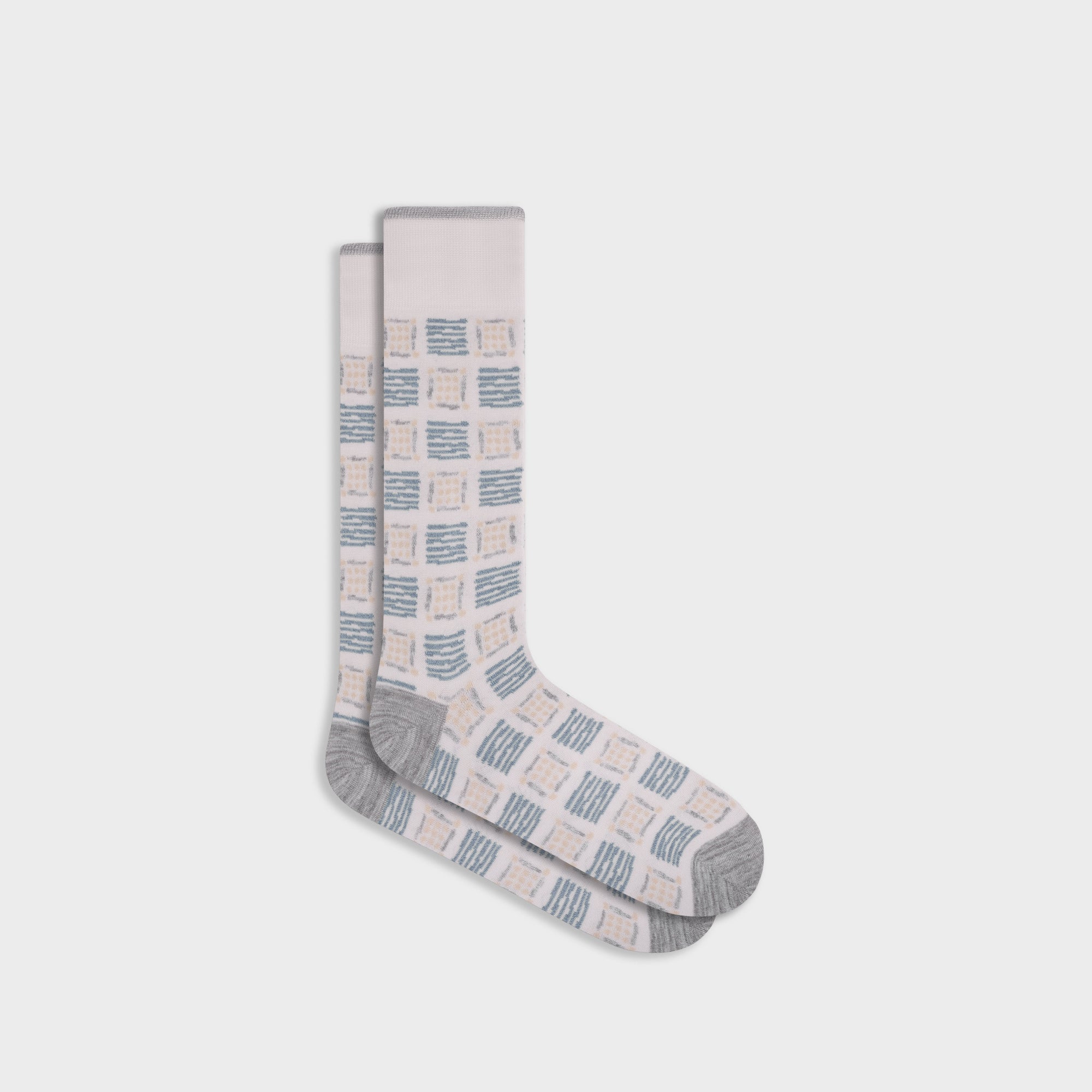 Geometric Block Mid-Calf Socks