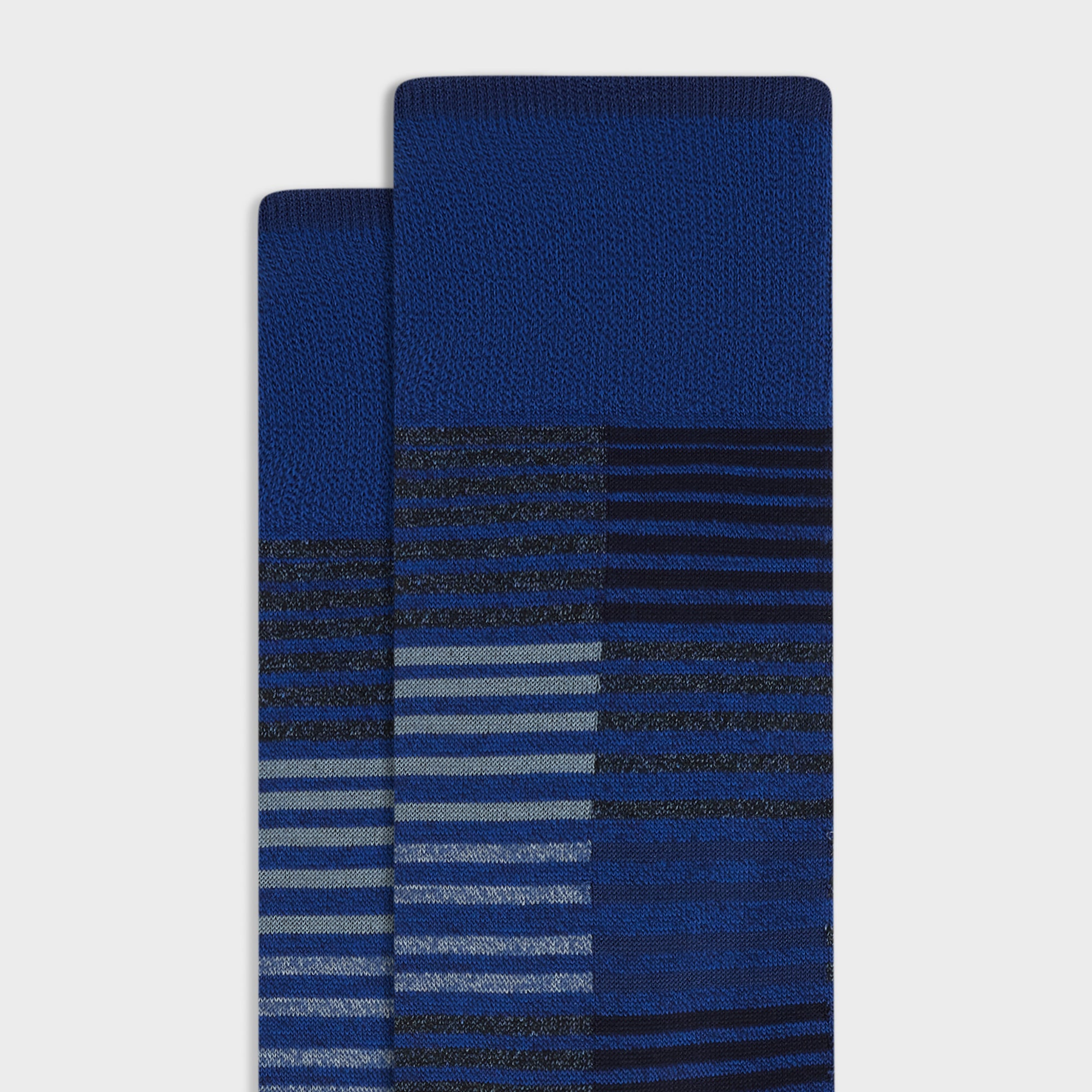 Block Stripe Mid-Calf Socks