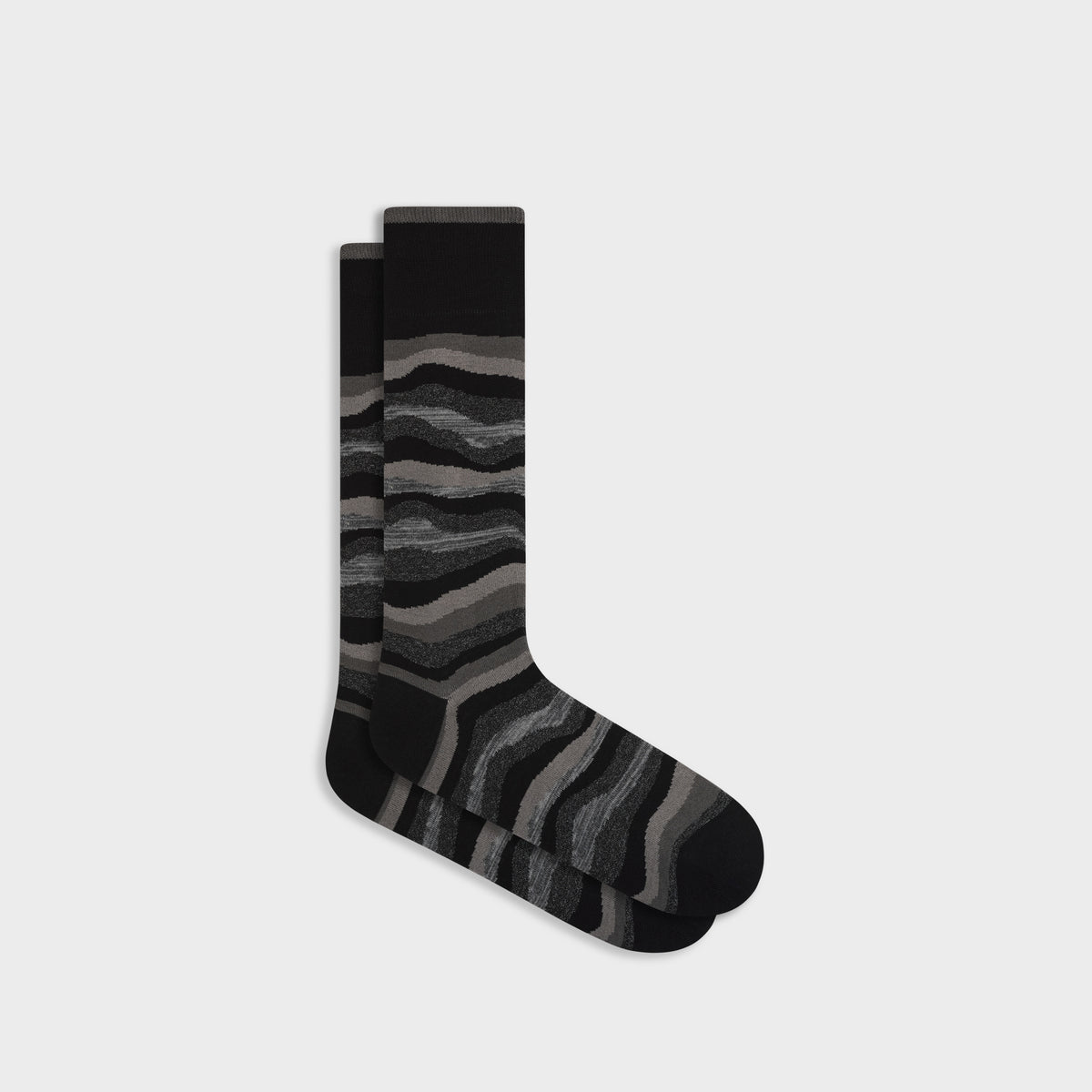 Wave Stripe Mid-Calf Socks
