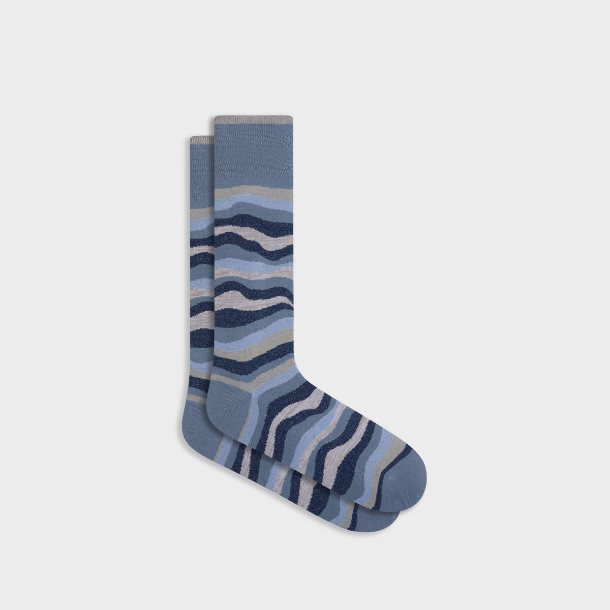 Wave Stripe Mid-Calf Socks