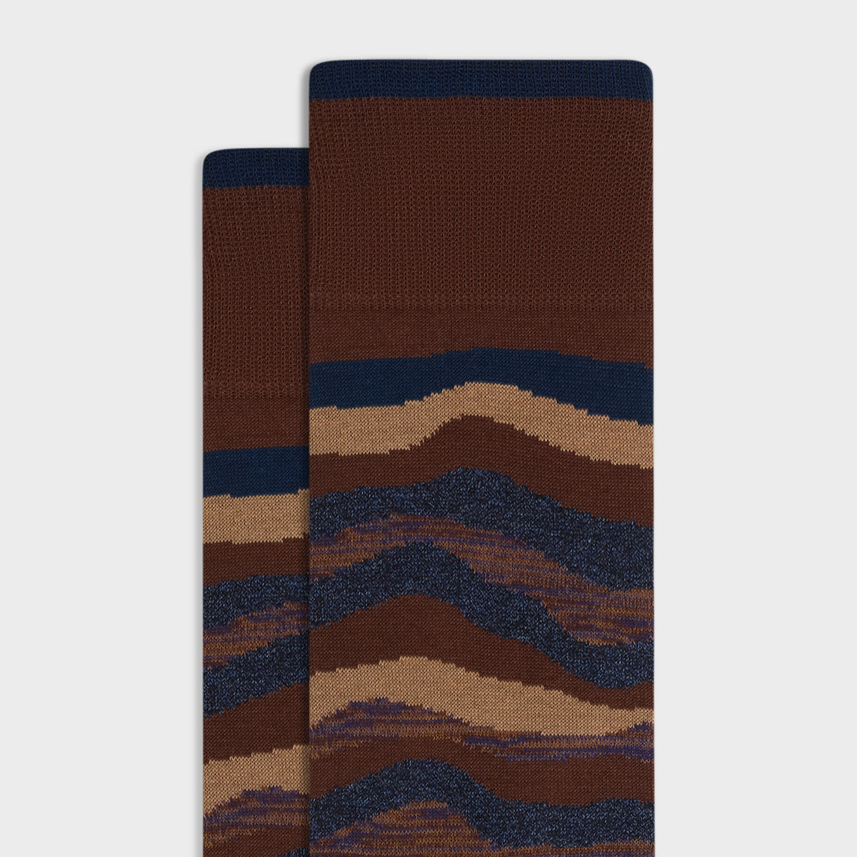 Wave Stripe Mid-Calf Socks