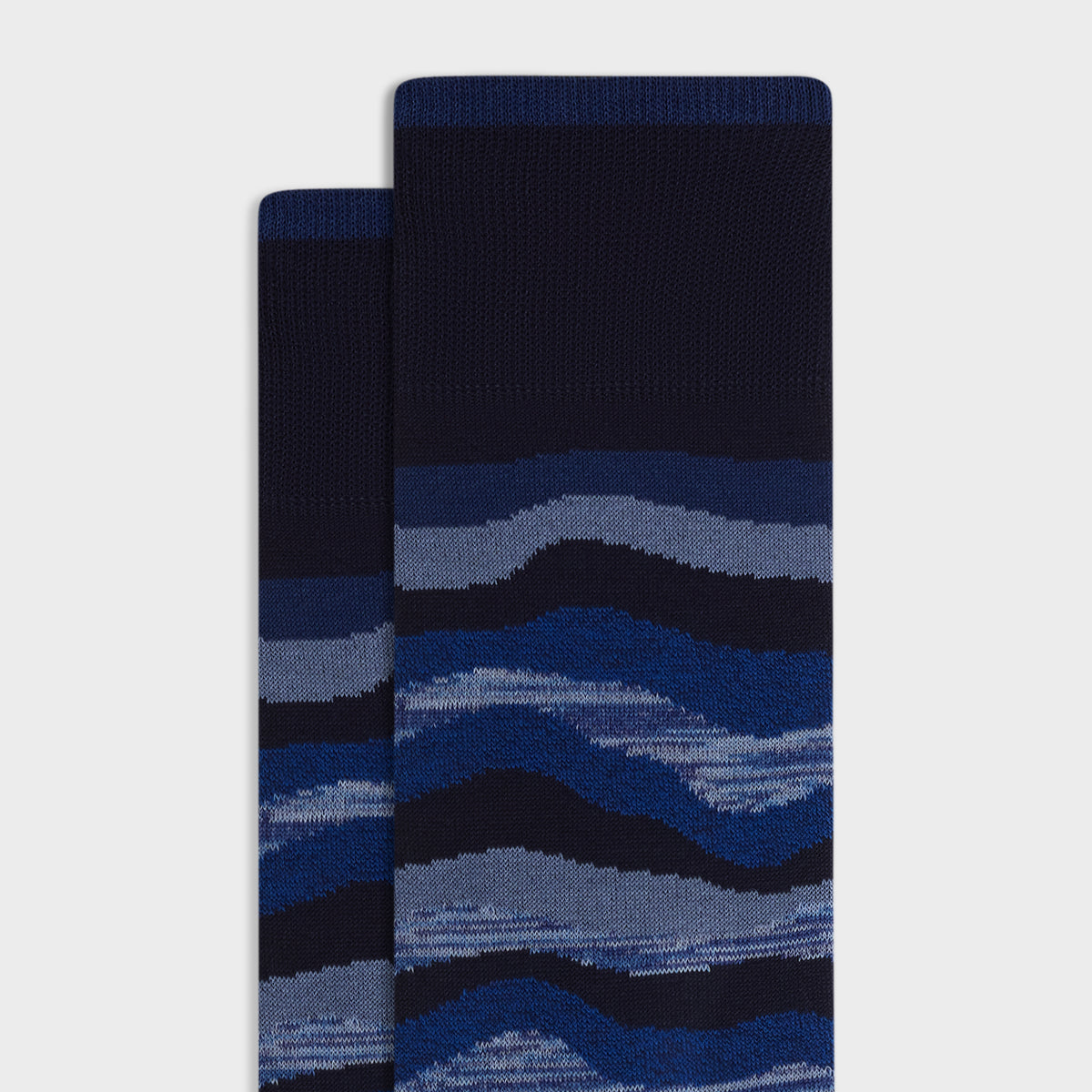 Wave Stripe Mid-Calf Socks