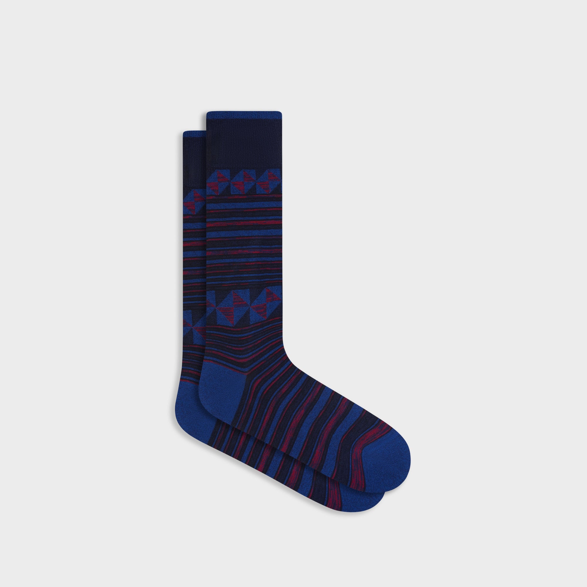 Geometric Stripe Mid-Calf Socks