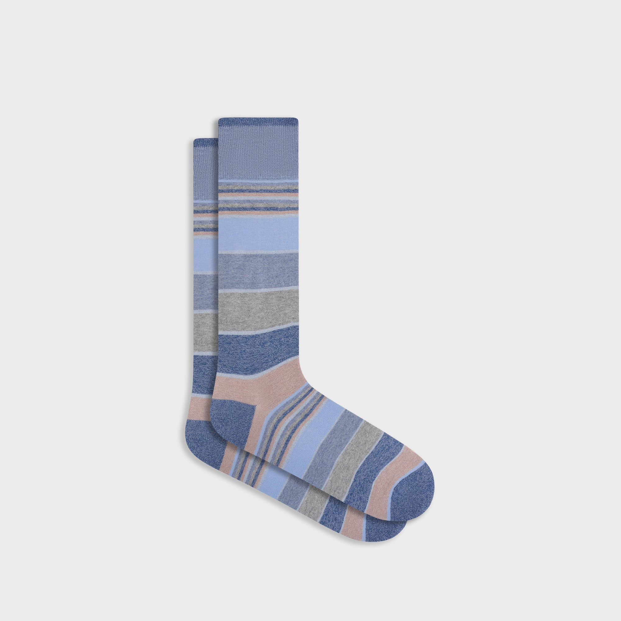 Block Stripe Mid-Calf Socks