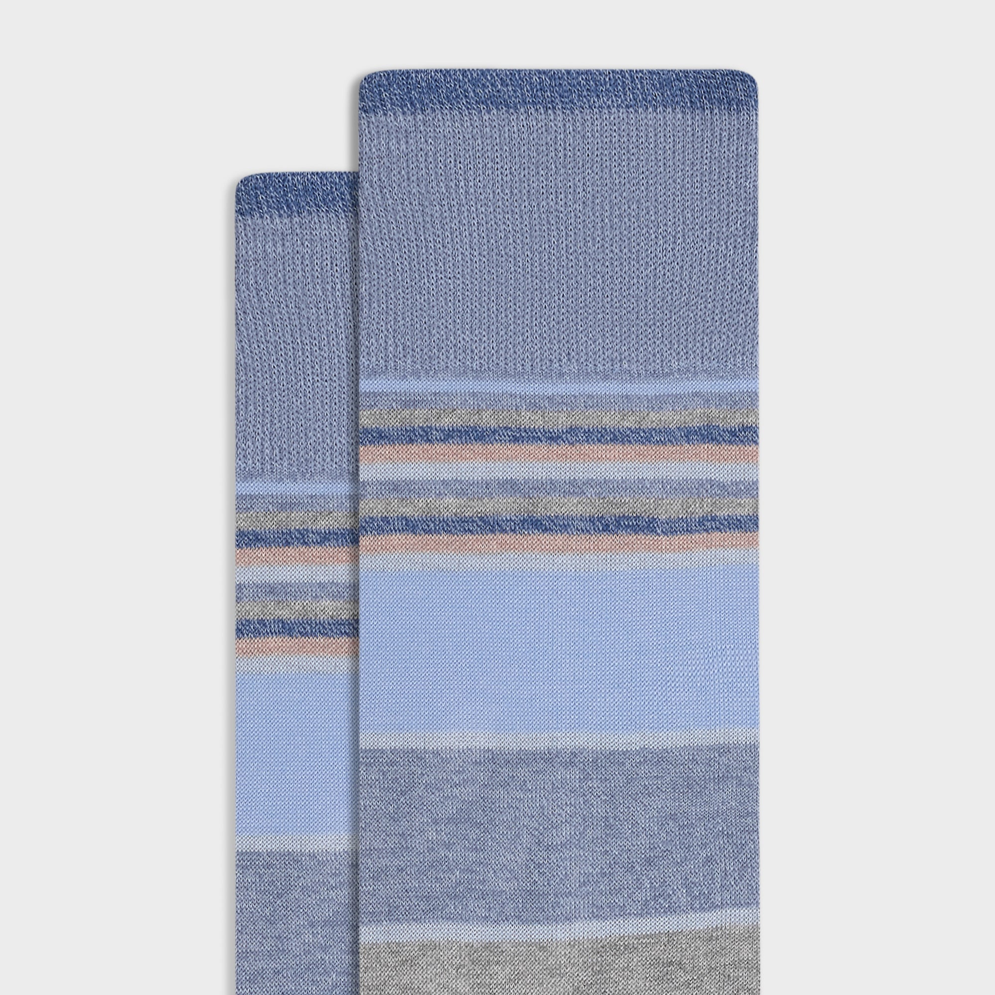 Block Stripe Mid-Calf Socks