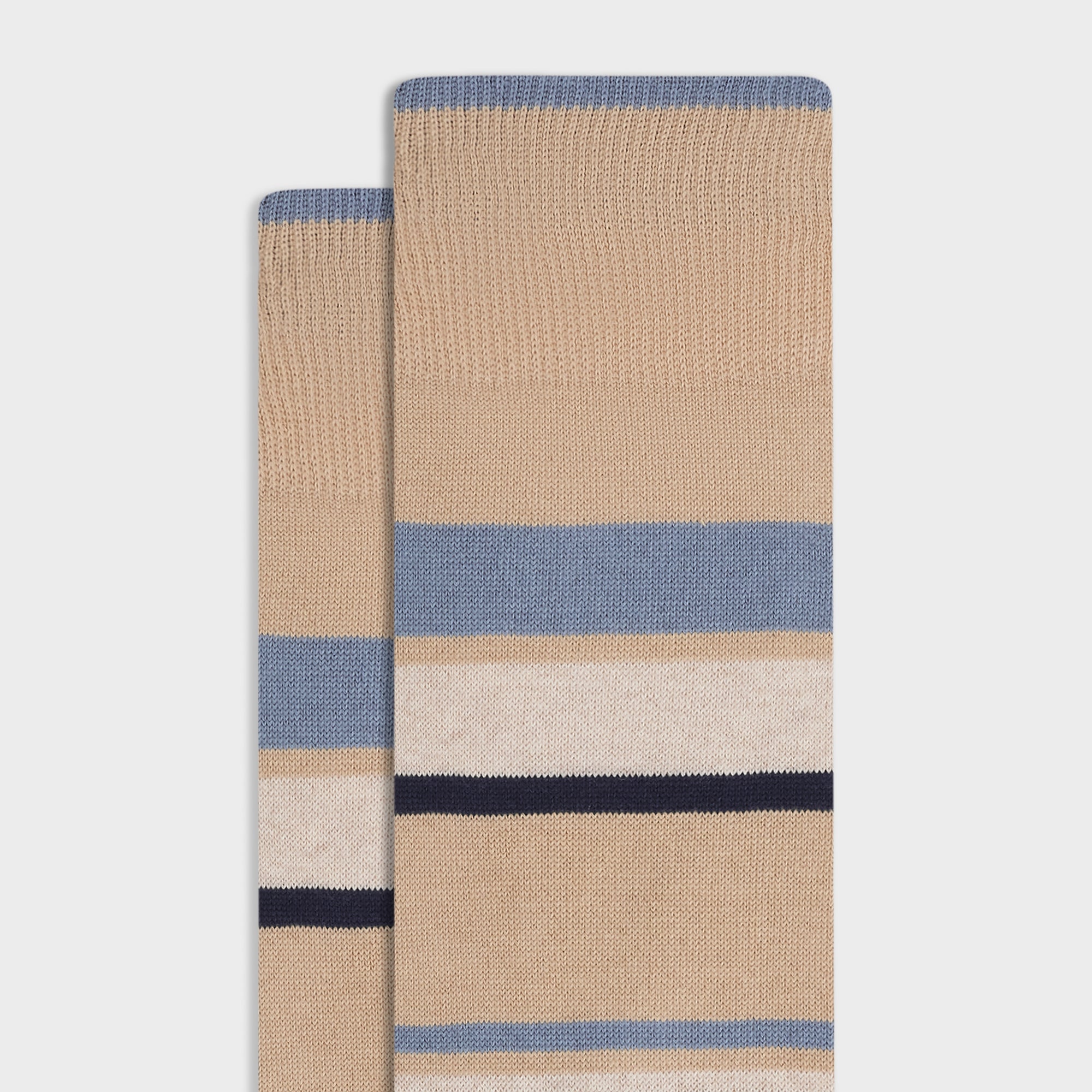 Check and Stripe Mid-Calf Socks