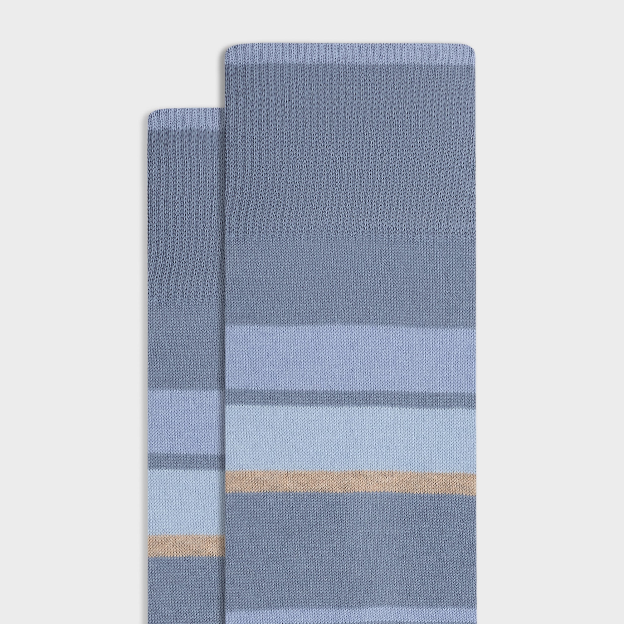 Check and Stripe Mid-Calf Socks