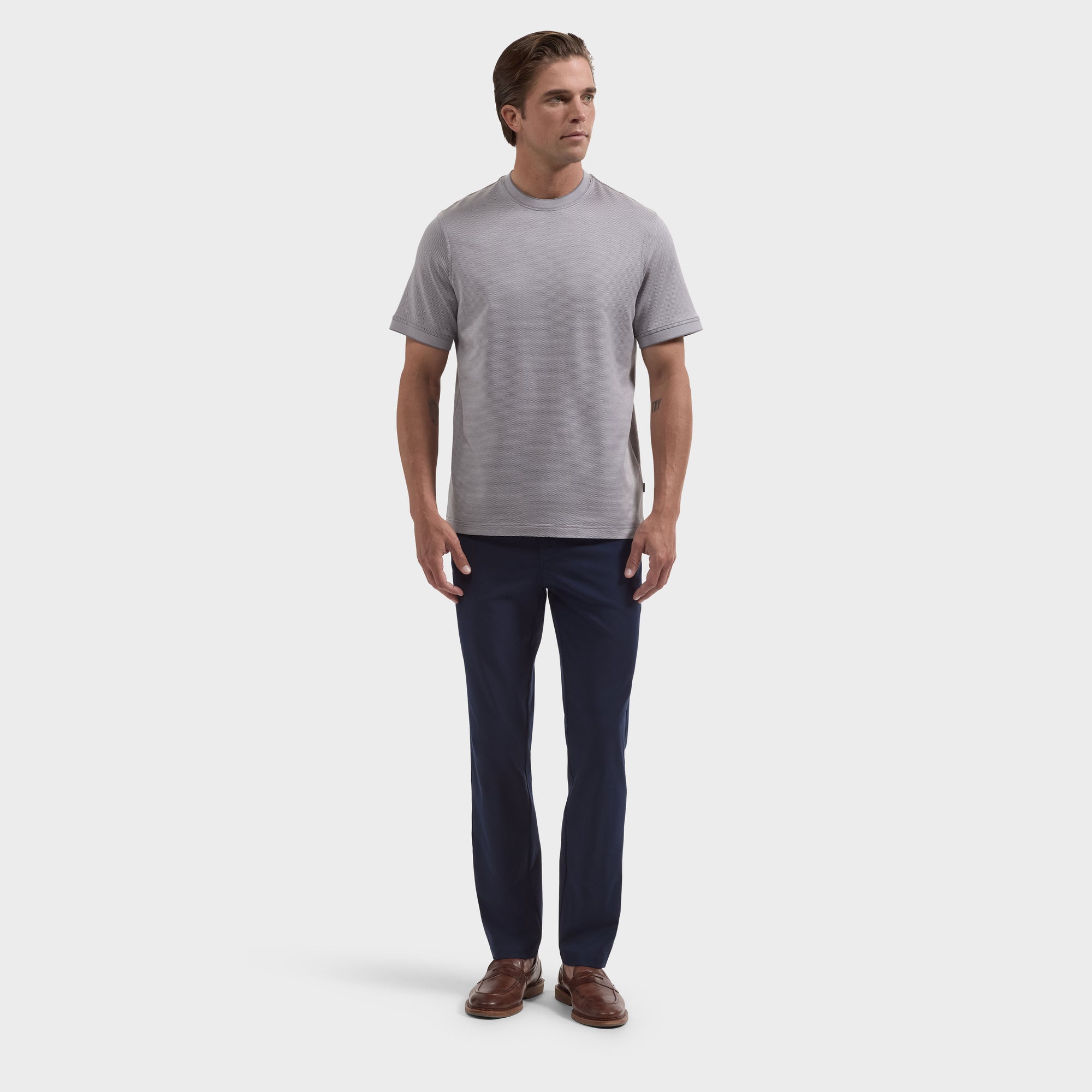 Micro Geometric Jacquard T-Shirt