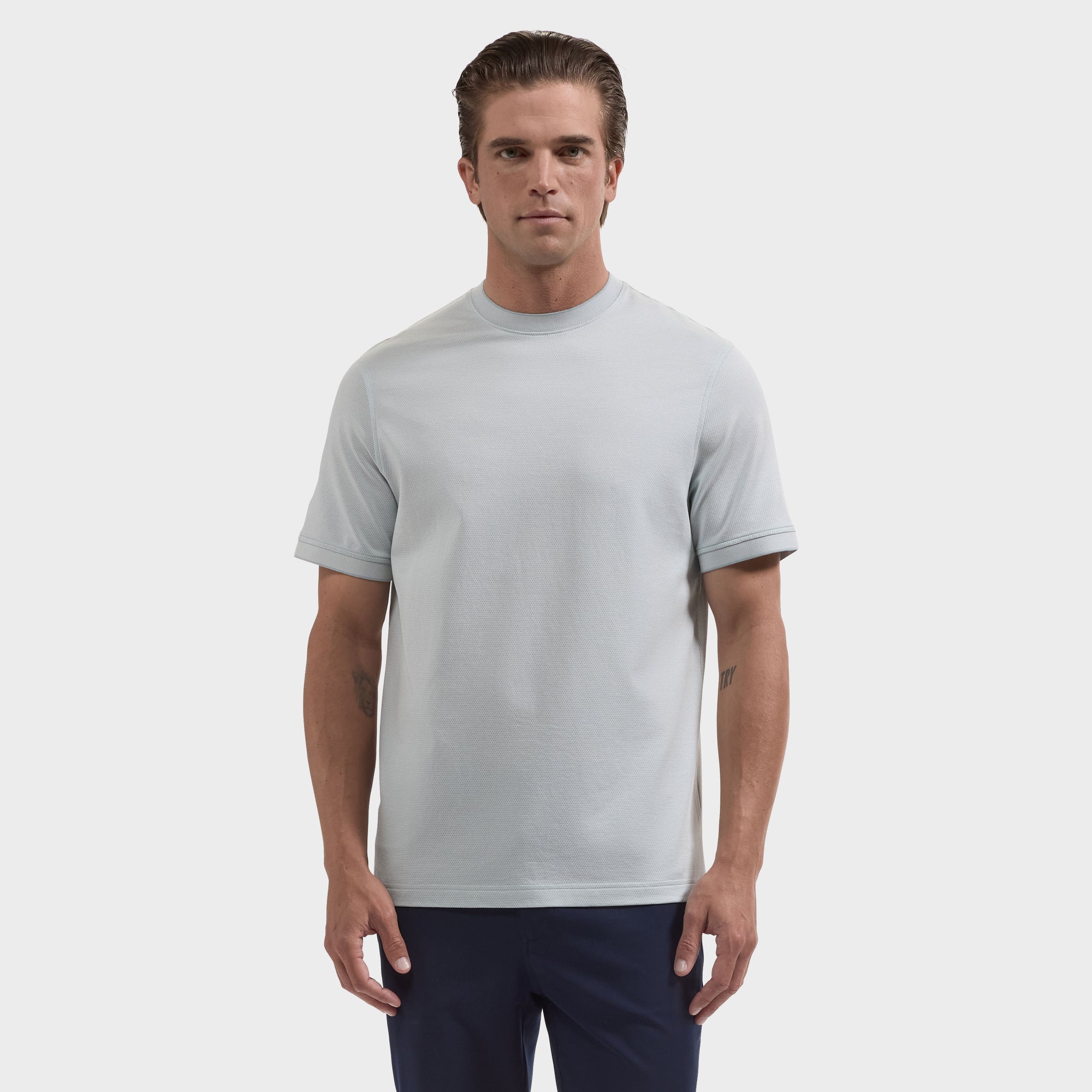 Micro Geometric Jacquard T-Shirt