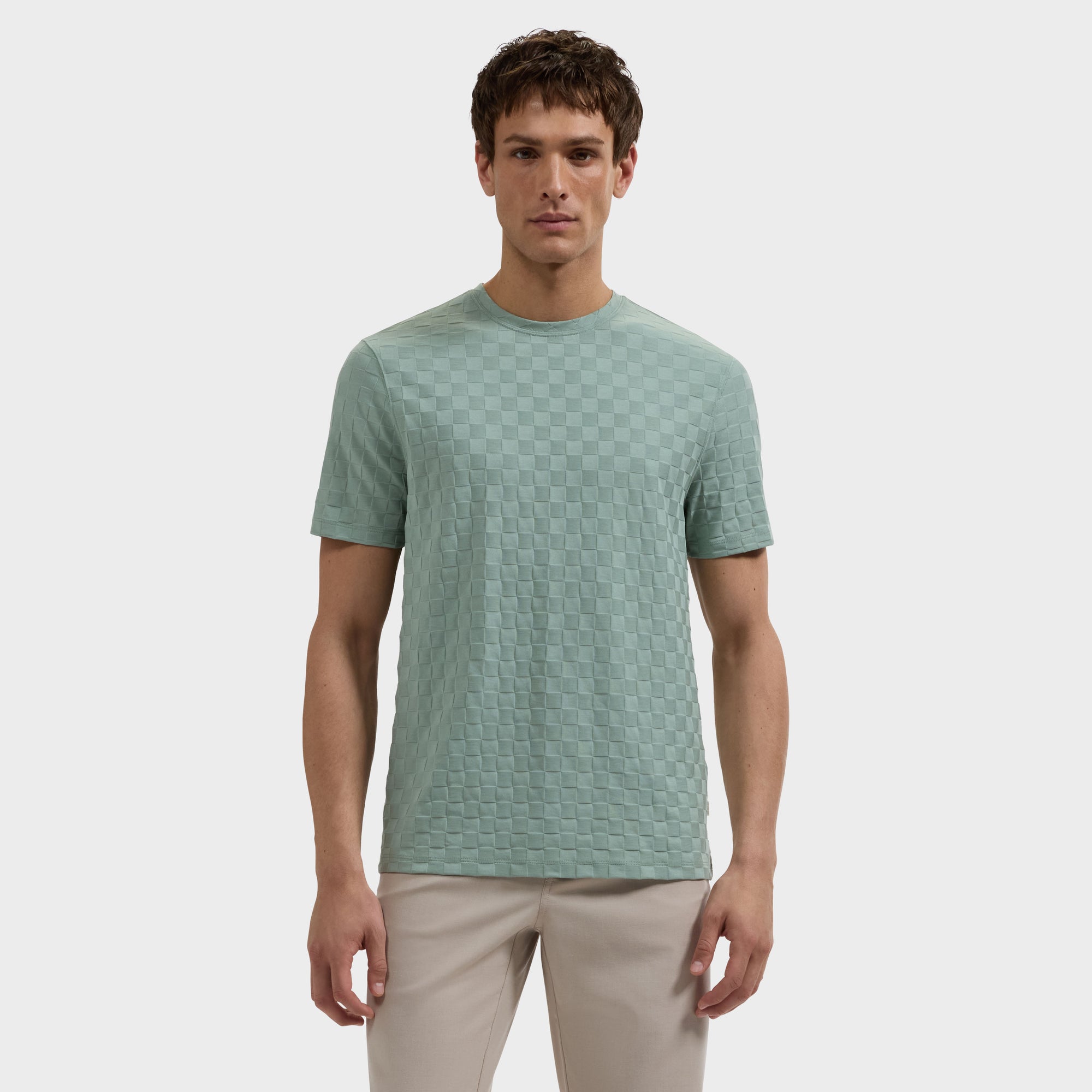 Checkboard Jacquard T-Shirt