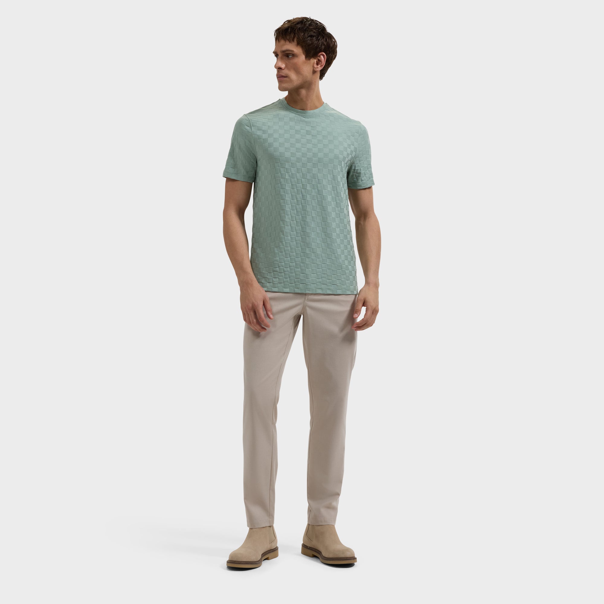 Checkboard Jacquard T-Shirt
