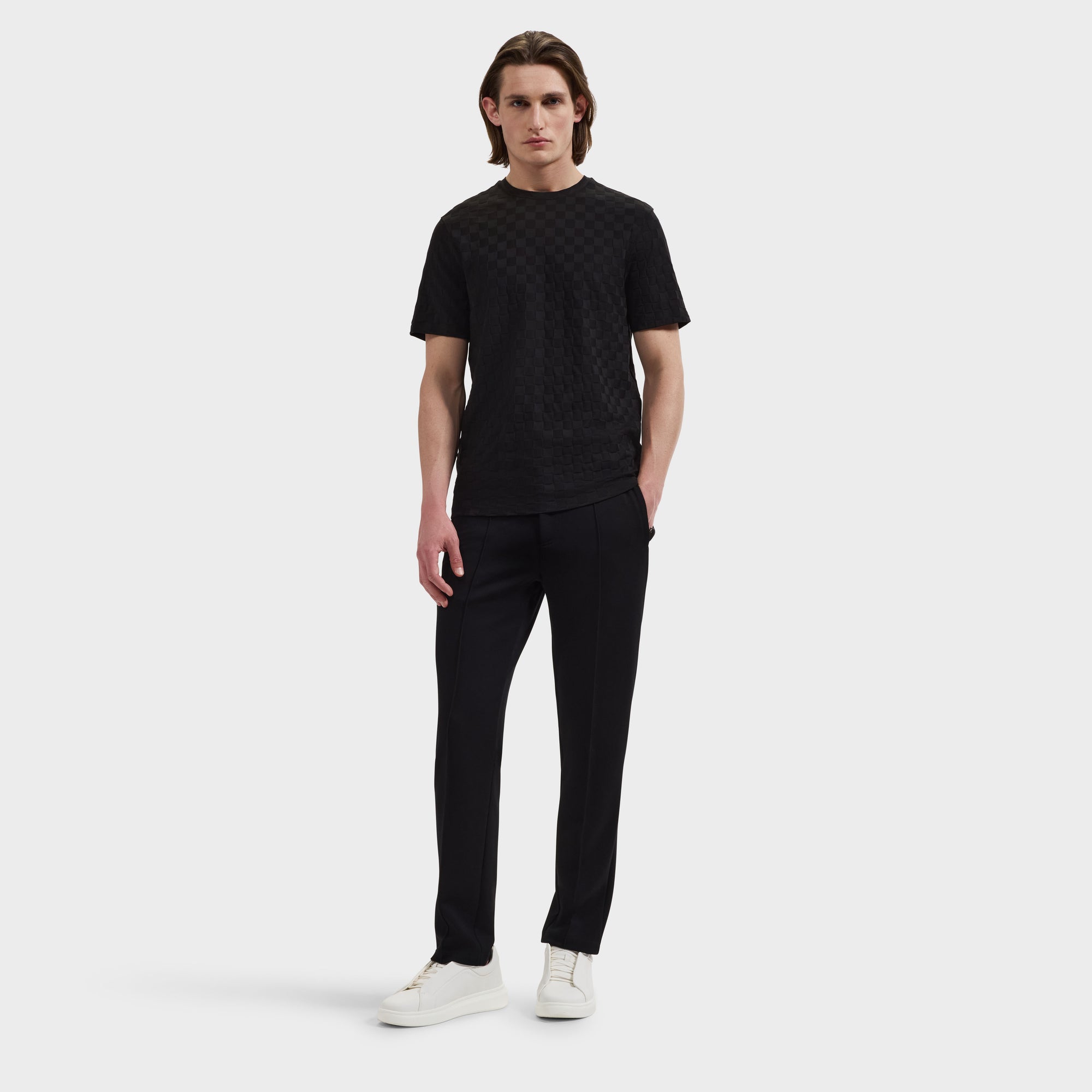 Checkboard Jacquard T-Shirt