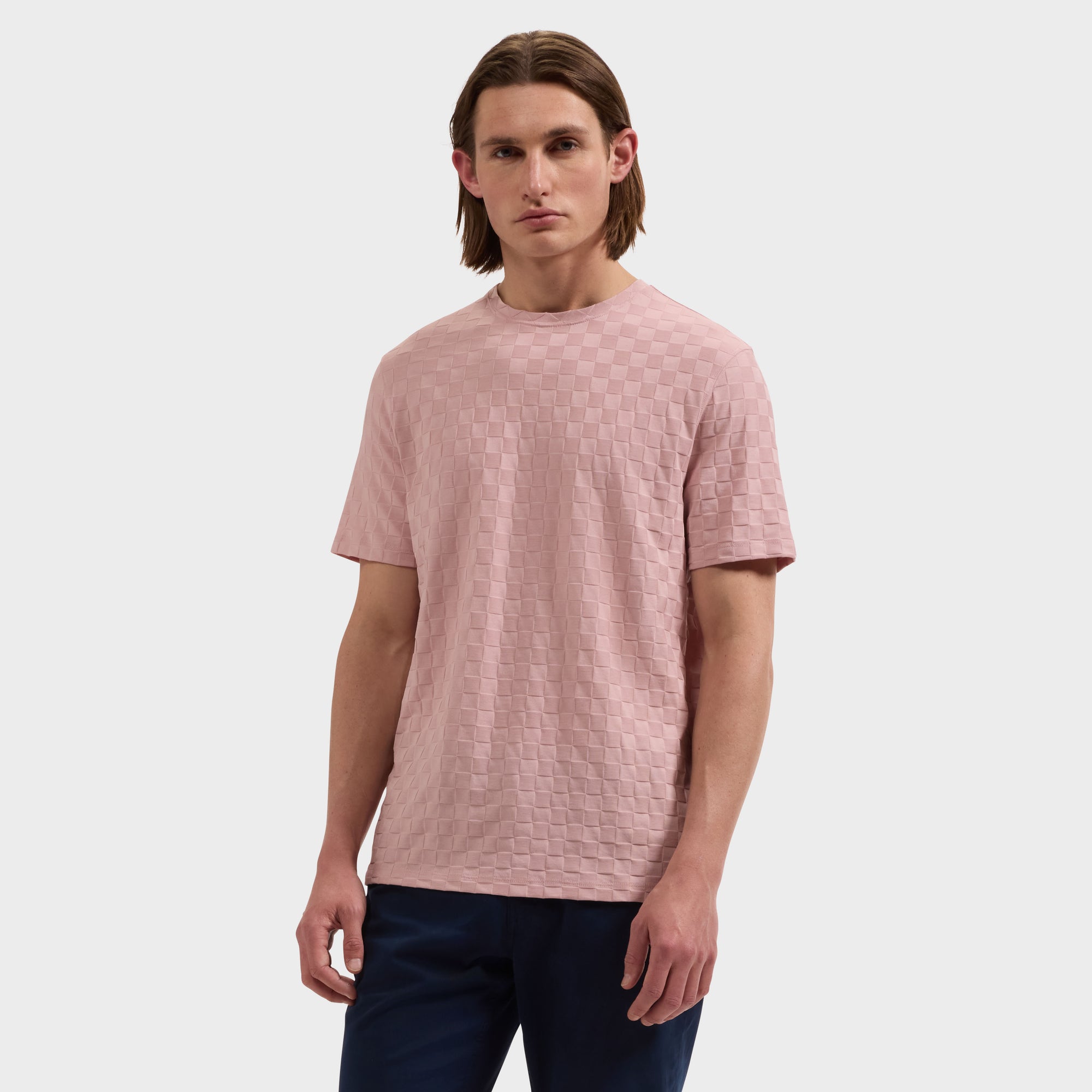 Checkboard Jacquard T-Shirt