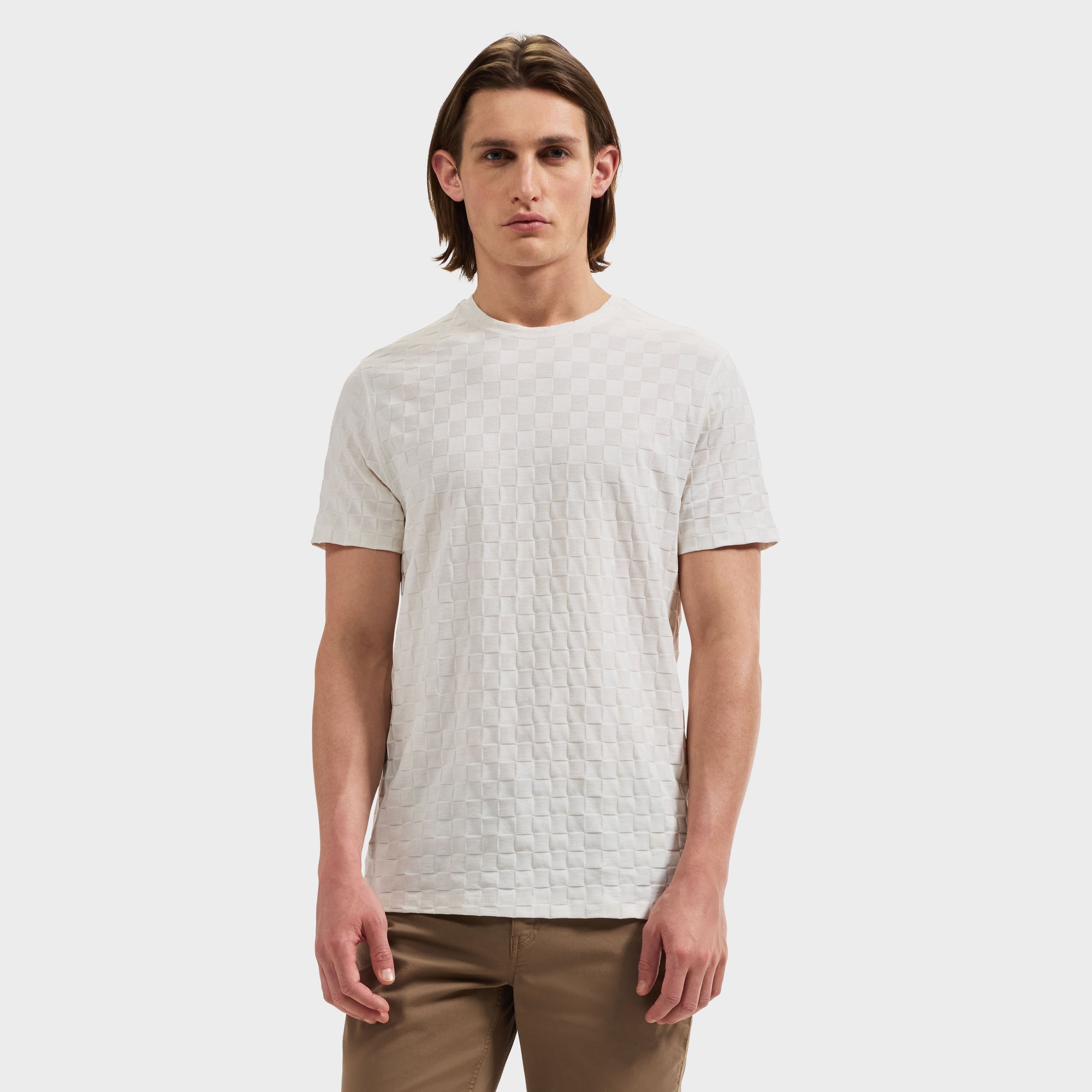 Checkboard Jacquard T-Shirt