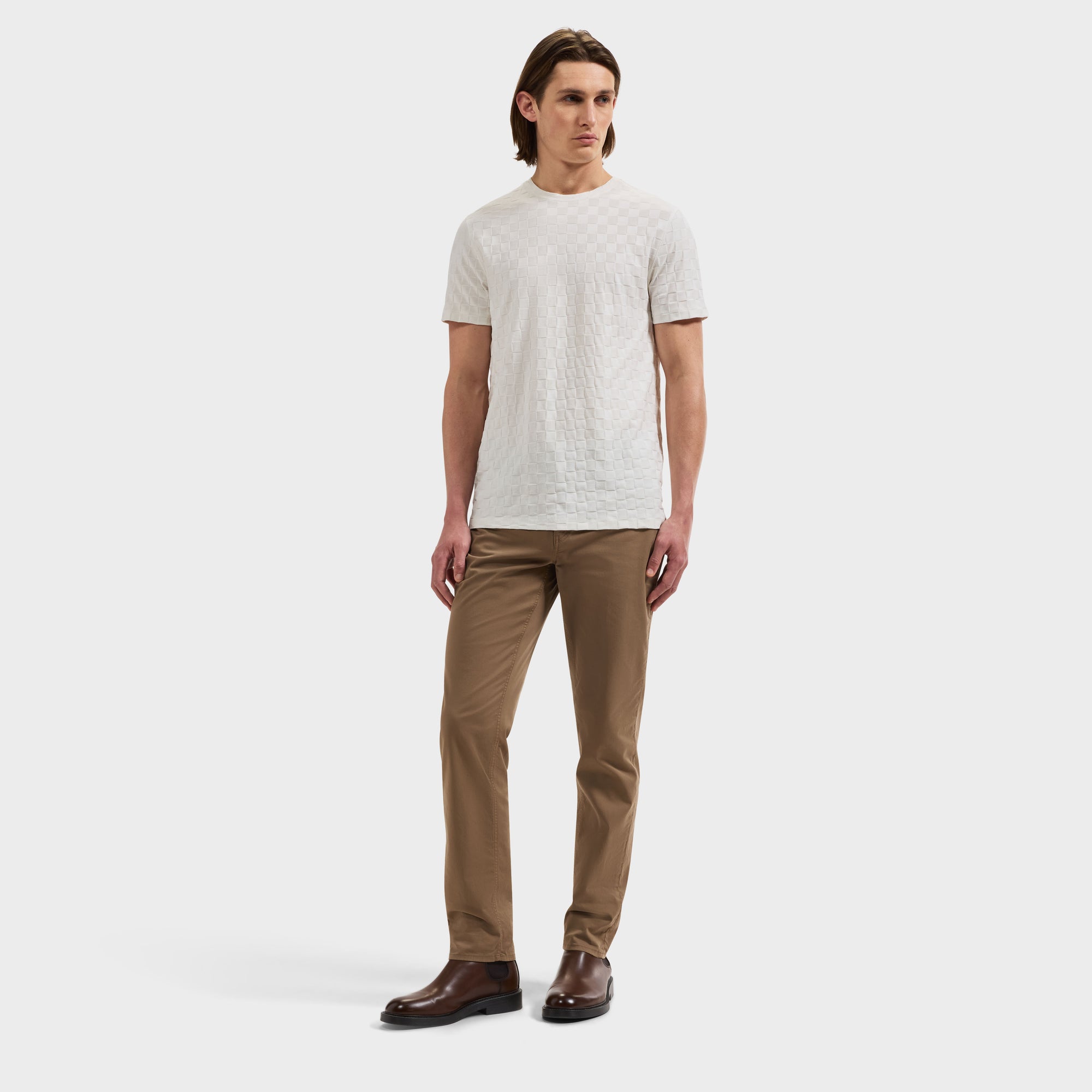 Checkboard Jacquard T-Shirt