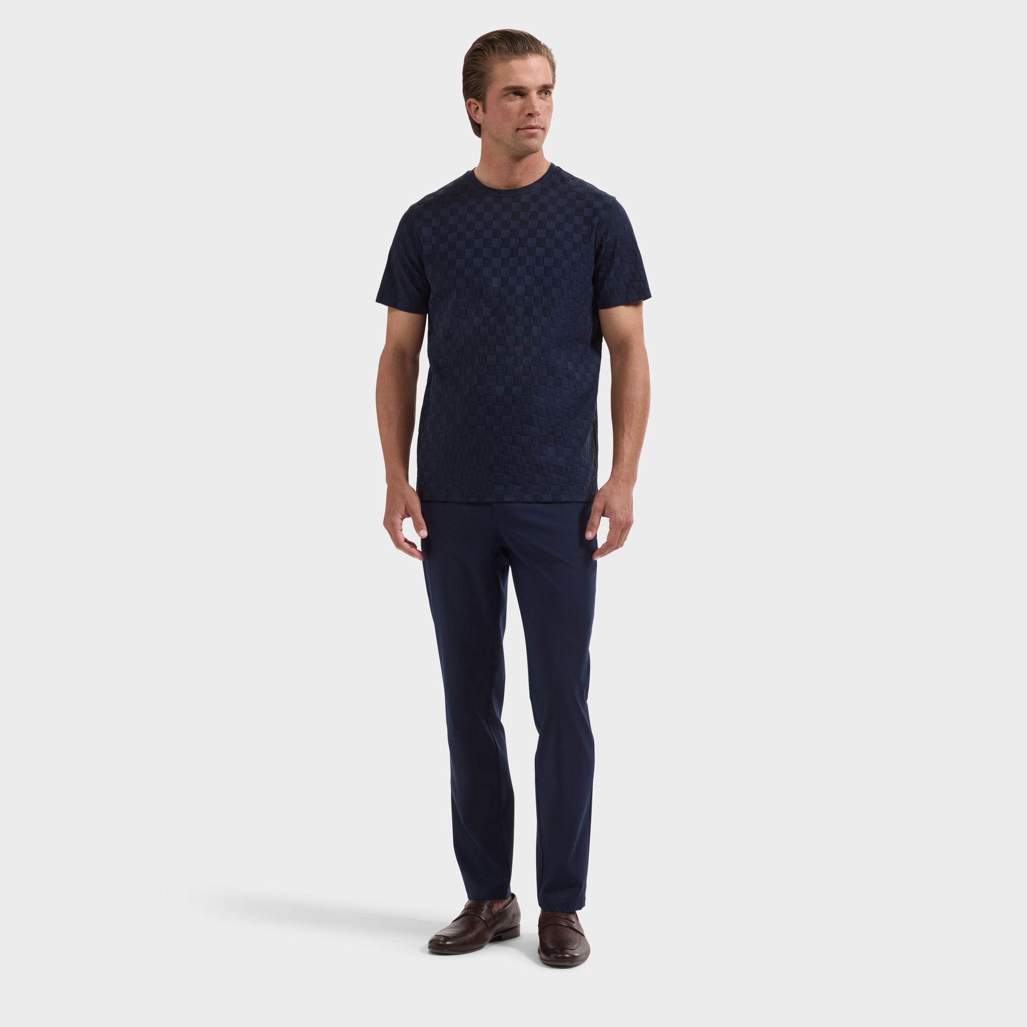 Checkboard Jacquard T-Shirt