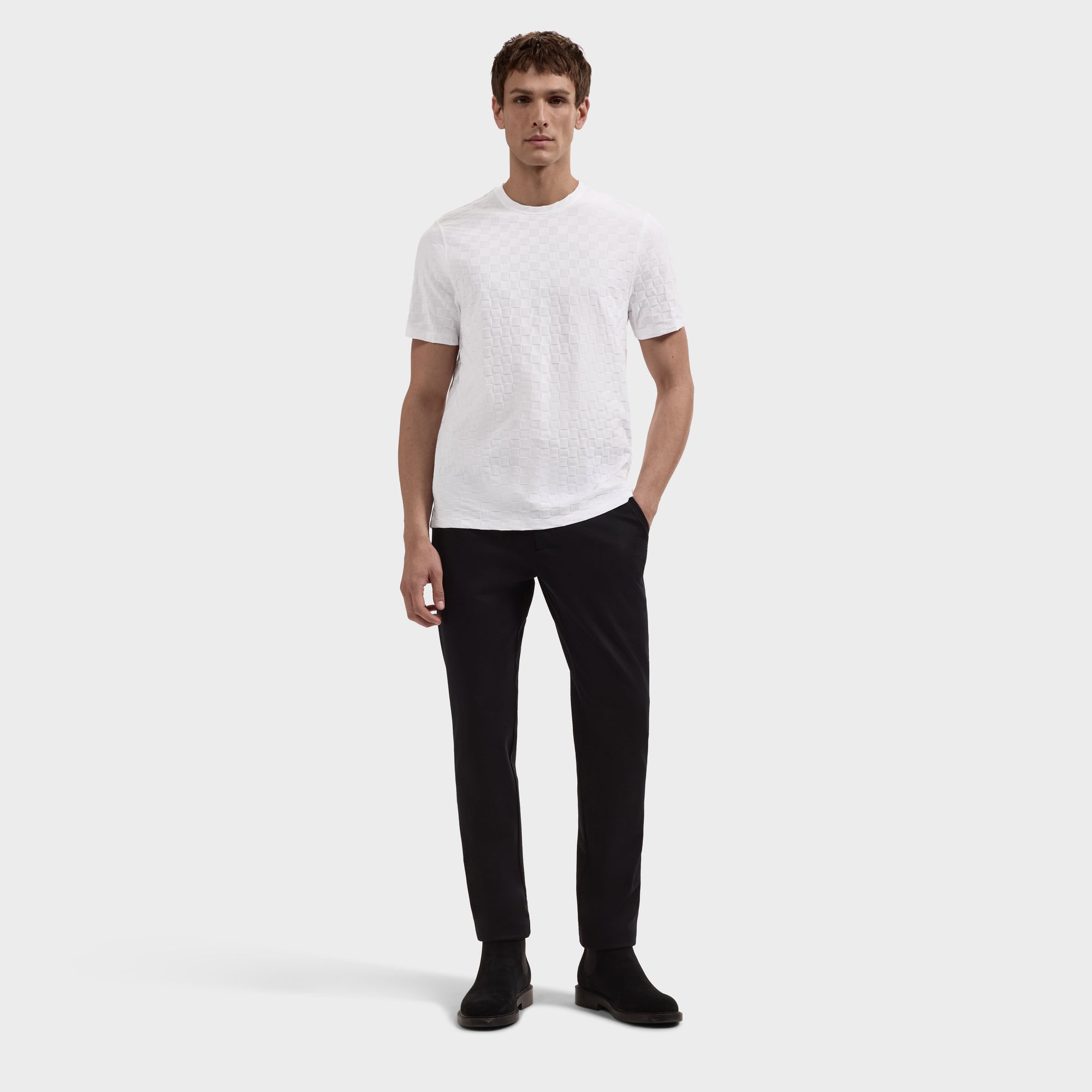 Checkboard Jacquard T-Shirt